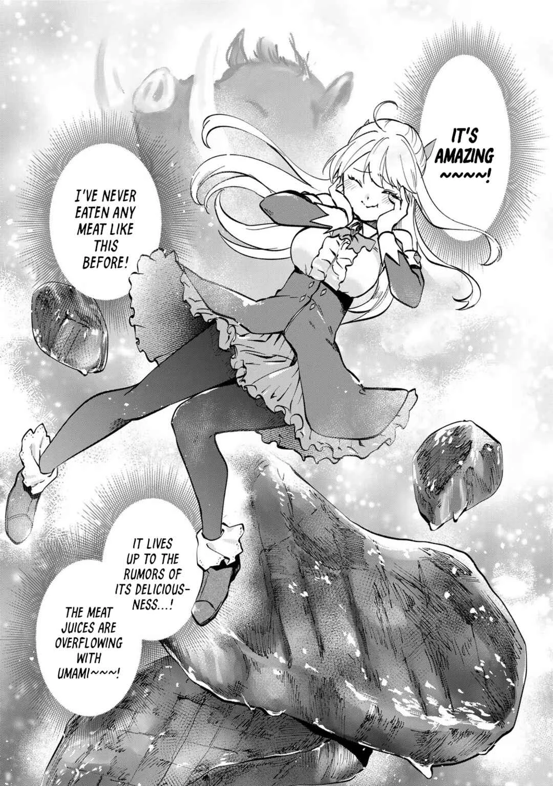 [Pakupaku desu wa] Tsuihou Sareta Ojou-sama no "Monster o Taberu Hodo Tsuyoku Naru" Skill wa, 1-shoku de 1 Level Up Suru Zendai Mimon no Saikyou Skill deshita. 3-nichi de Jinrui Saikyou ni Narimashita wa! Chapter 3: Gobbling Up Wild Caught Grand Boar! - Page 29