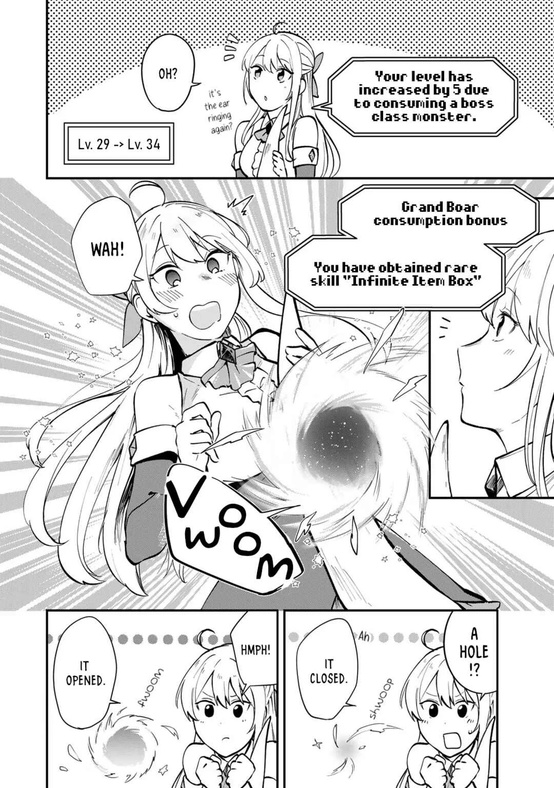 [Pakupaku desu wa] Tsuihou Sareta Ojou-sama no "Monster o Taberu Hodo Tsuyoku Naru" Skill wa, 1-shoku de 1 Level Up Suru Zendai Mimon no Saikyou Skill deshita. 3-nichi de Jinrui Saikyou ni Narimashita wa! Chapter 4: Obtaining a Gold Card! - Page 4