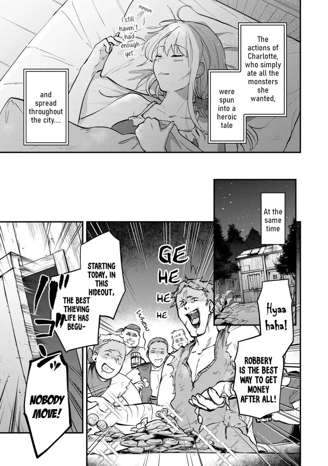 [Pakupaku desu wa] Tsuihou Sareta Ojou-sama no "Monster o Taberu Hodo Tsuyoku Naru" Skill wa, 1-shoku de 1 Level Up Suru Zendai Mimon no Saikyou Skill deshita. 3-nichi de Jinrui Saikyou ni Narimashita wa! Chapter 4: Obtaining a Gold Card! - Page 25