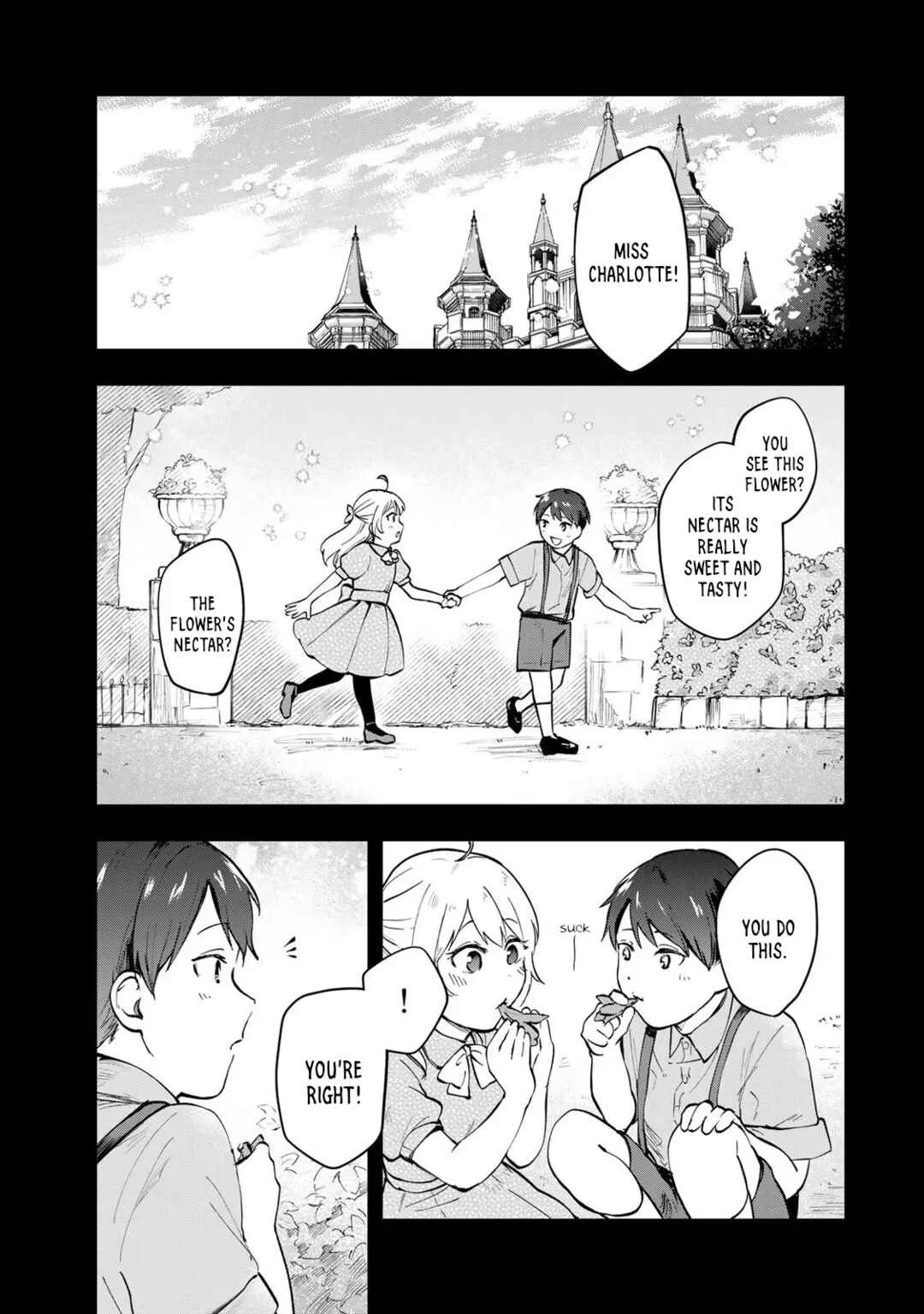 [Pakupaku desu wa] Tsuihou Sareta Ojou-sama no "Monster o Taberu Hodo Tsuyoku Naru" Skill wa, 1-shoku de 1 Level Up Suru Zendai Mimon no Saikyou Skill deshita. 3-nichi de Jinrui Saikyou ni Narimashita wa! Chapter 5: Gobbling Up the Prince's Lemon Ice Cream! - Page 1