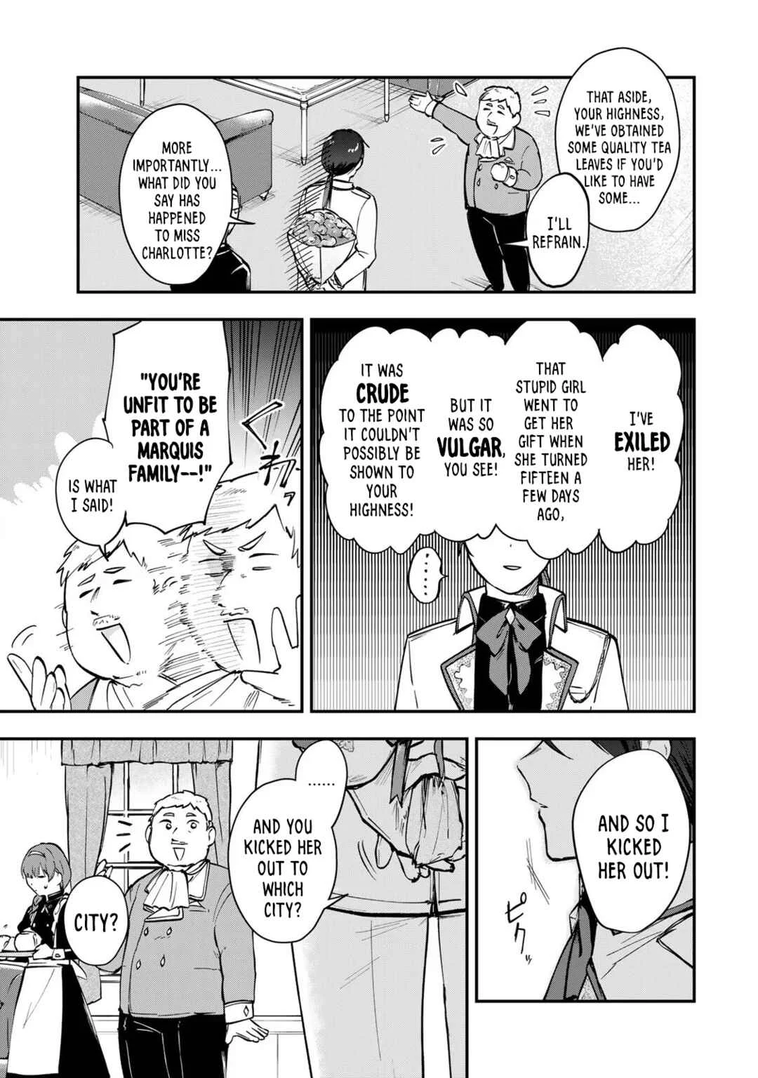 [Pakupaku desu wa] Tsuihou Sareta Ojou-sama no "Monster o Taberu Hodo Tsuyoku Naru" Skill wa, 1-shoku de 1 Level Up Suru Zendai Mimon no Saikyou Skill deshita. 3-nichi de Jinrui Saikyou ni Narimashita wa! Chapter 5: Gobbling Up the Prince's Lemon Ice Cream! - Page 16