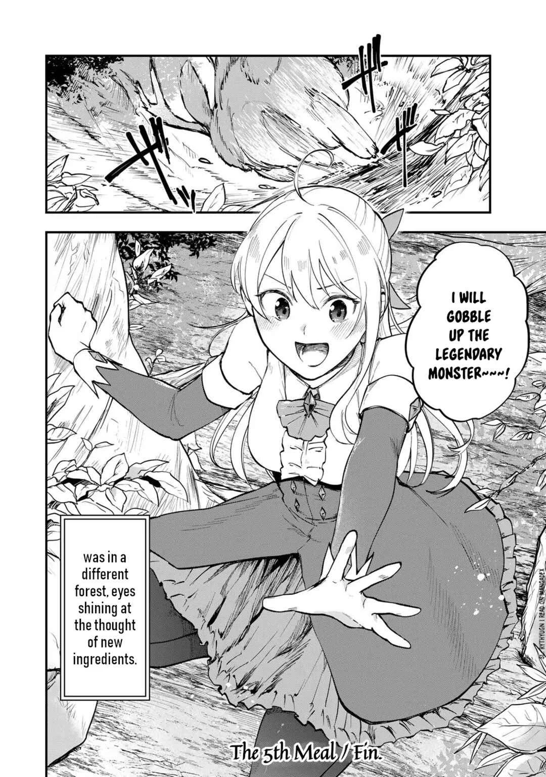 [Pakupaku desu wa] Tsuihou Sareta Ojou-sama no "Monster o Taberu Hodo Tsuyoku Naru" Skill wa, 1-shoku de 1 Level Up Suru Zendai Mimon no Saikyou Skill deshita. 3-nichi de Jinrui Saikyou ni Narimashita wa! Chapter 5: Gobbling Up the Prince's Lemon Ice Cream! - Page 31