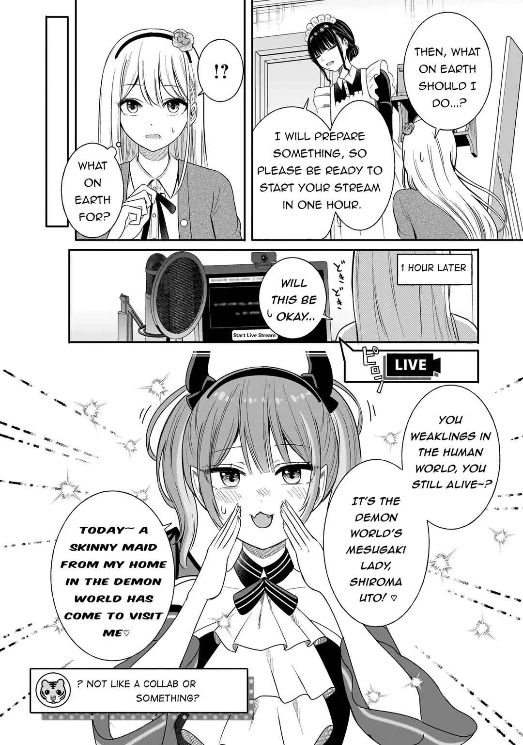 Reijou VTuber wa Maid no Yashoku ni Juurinsareru ~Kindan Gohan de Shokureposei Haishin~ Chapter 1: The jiggly and firm one - Page 19