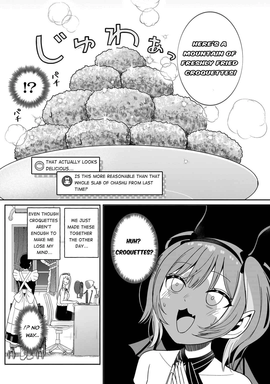 Reijou VTuber wa Maid no Yashoku ni Juurinsareru ~Kindan Gohan de Shokureposei Haishin~ Chapter 2.1: The kind that's super crispy and fluffy inside - Page 13