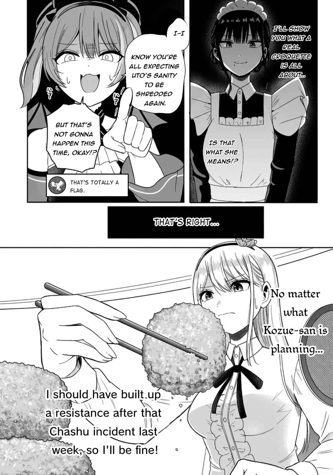 Reijou VTuber wa Maid no Yashoku ni Juurinsareru ~Kindan Gohan de Shokureposei Haishin~ Chapter 2.1: The kind that's super crispy and fluffy inside - Page 14