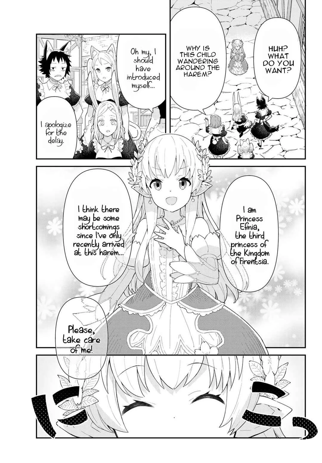 Reiketsu Ryuuou Heika no "Unmei no Tsugai" rashii Desu ga, Koukyuu ni Hikikomorou to Omoimasu Chapter 2.1: The Fairy Princess Begins Her Harem Life - Part 1 - Page 13