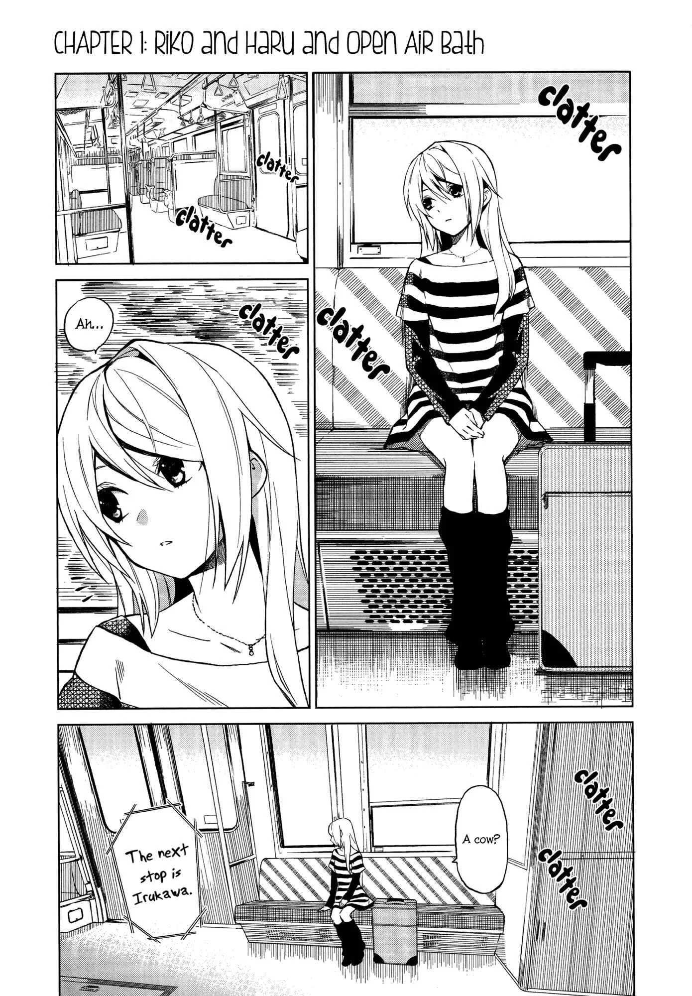 Riko to Haru to Onsen to Iruka Chapter 1: Riko and Haru and Open Air Bath - Page 4
