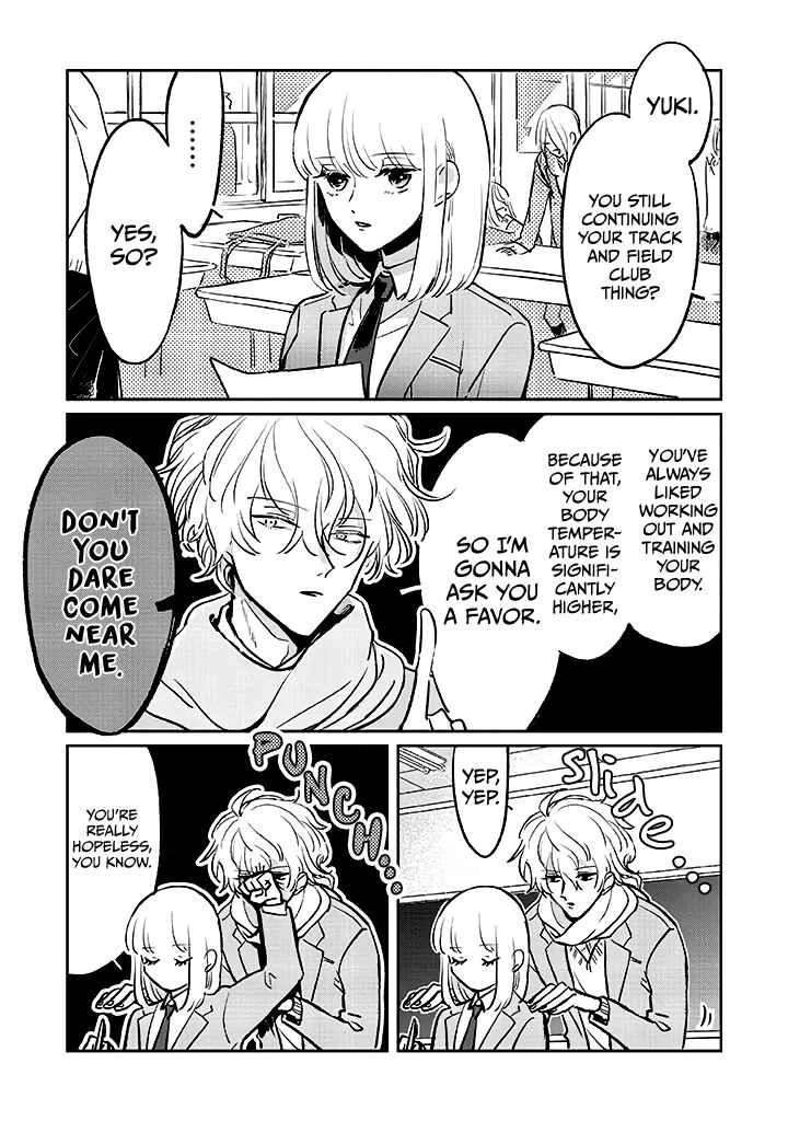 Samugari ni Yuki Chapter 1.1: Temperature-sensitive boy & school opening - Page 9