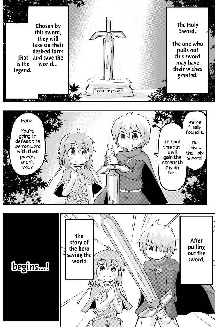 Seinaru Ken wo Nuitara Onna no Ko ni Natte Shimatta Yuusha no Manga Chapter 1: A Manga About a Hero who Pulled Out the Holy Sword and Became a Girl - Page 1