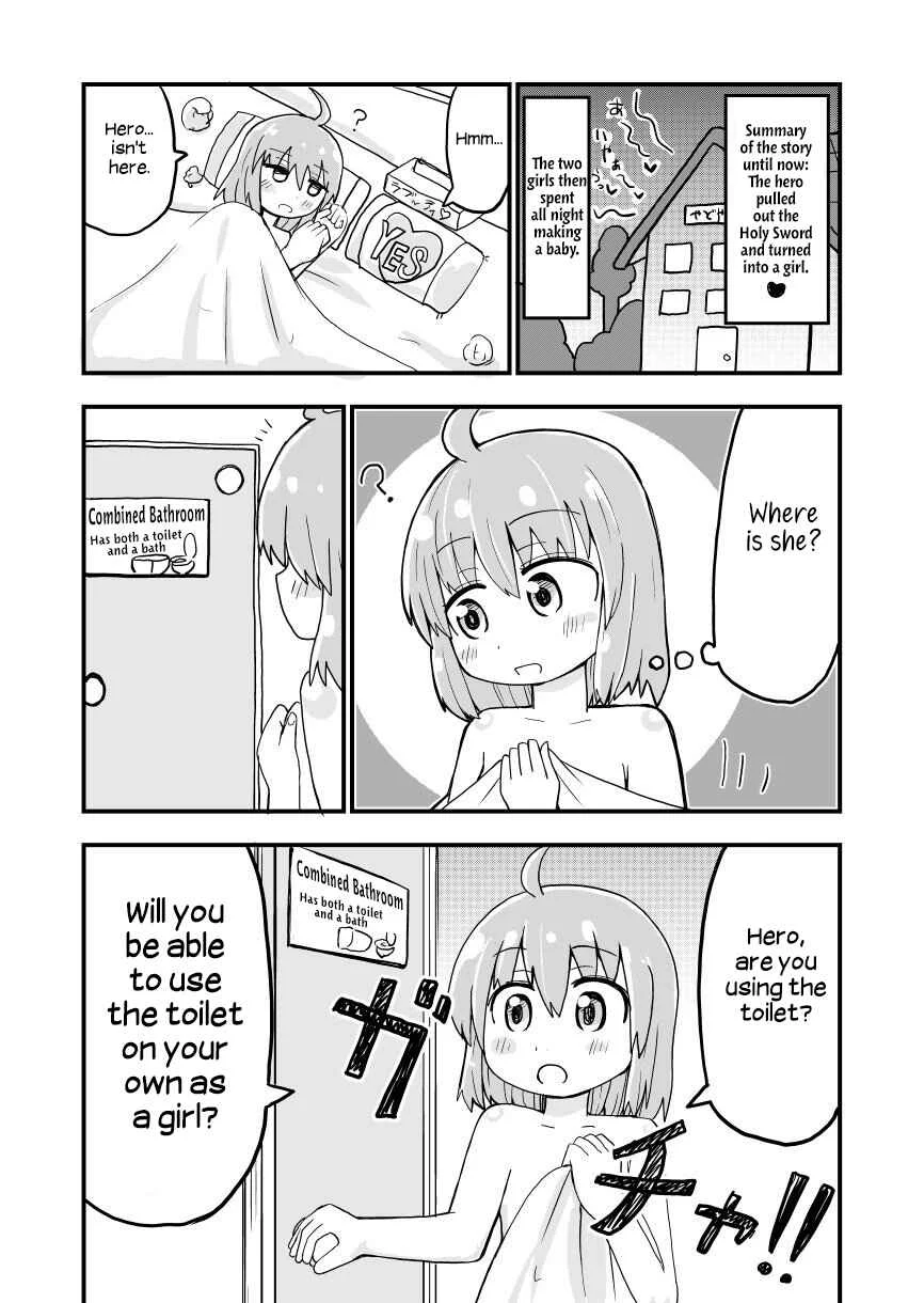 Seinaru Ken wo Nuitara Onna no Ko ni Natte Shimatta Yuusha no Manga Chapter 3: A Manga About a Boy Checking out His Body After Becoming a Girl - Page 1