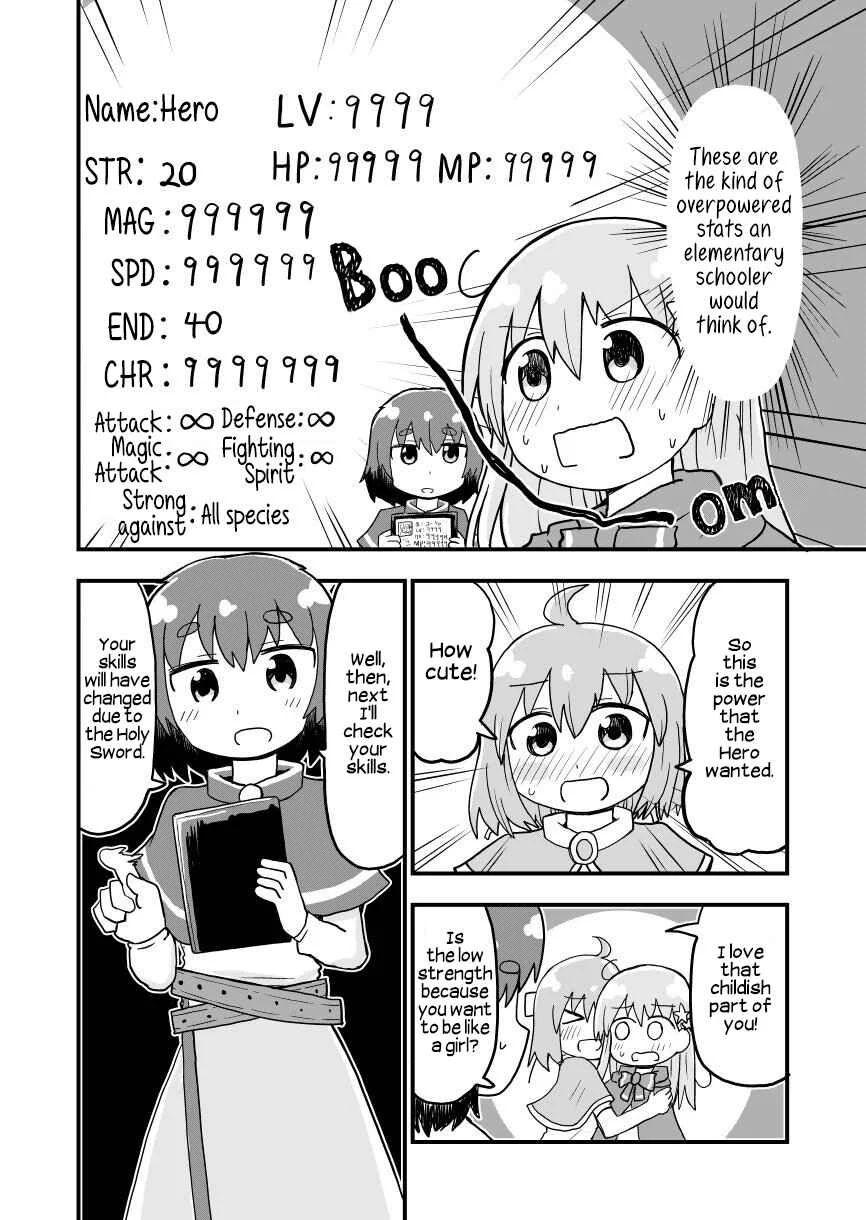 Seinaru Ken wo Nuitara Onna no Ko ni Natte Shimatta Yuusha no Manga Chapter 4: A Manga About a Hero who Became a Girl with the Power of the Holy Sword Checking Her Stats - Page 2