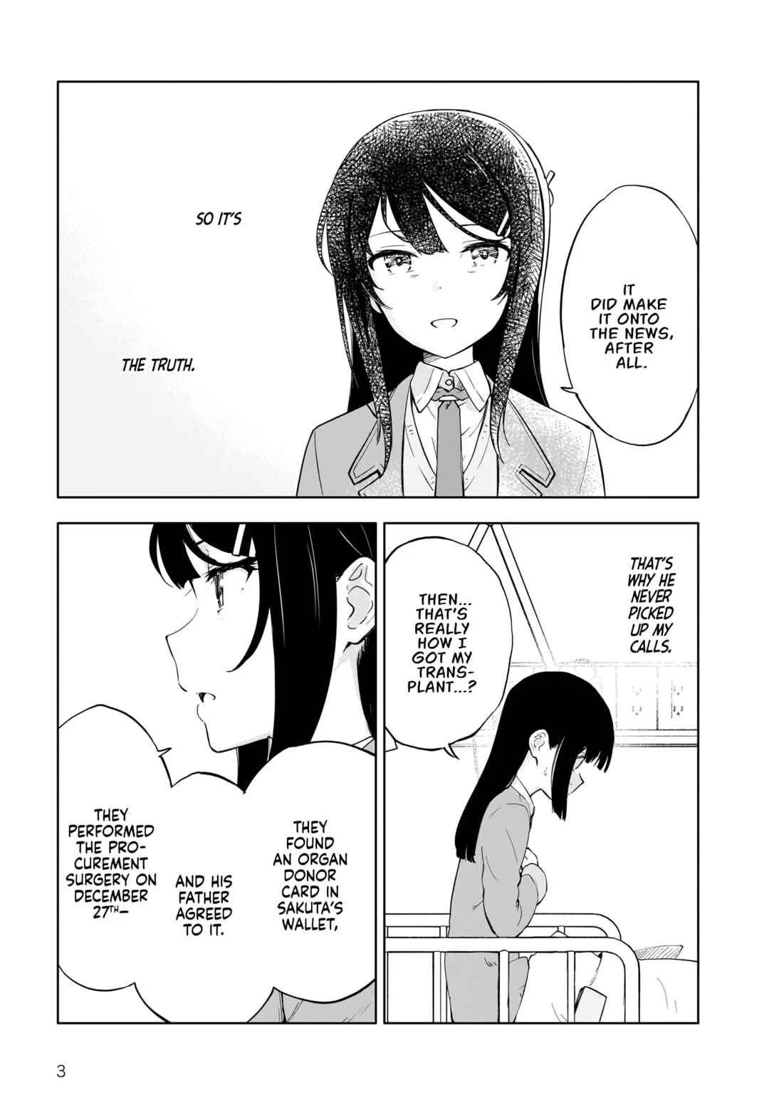 Seishun Buta Yarou wa Yumemiru Shoujo no Yume wo Minai Chapter 3 - Page 3