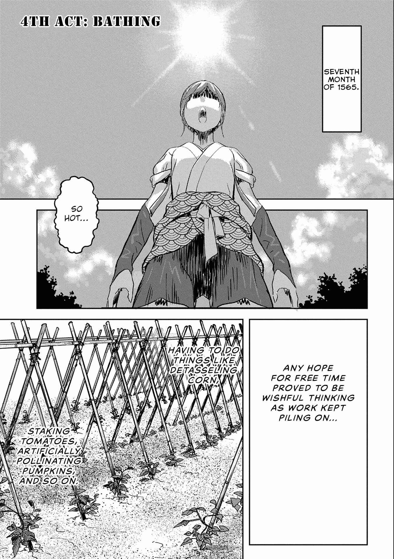 Sengoku Komachi Kuroutan Chapter 4: Bath - Page 2
