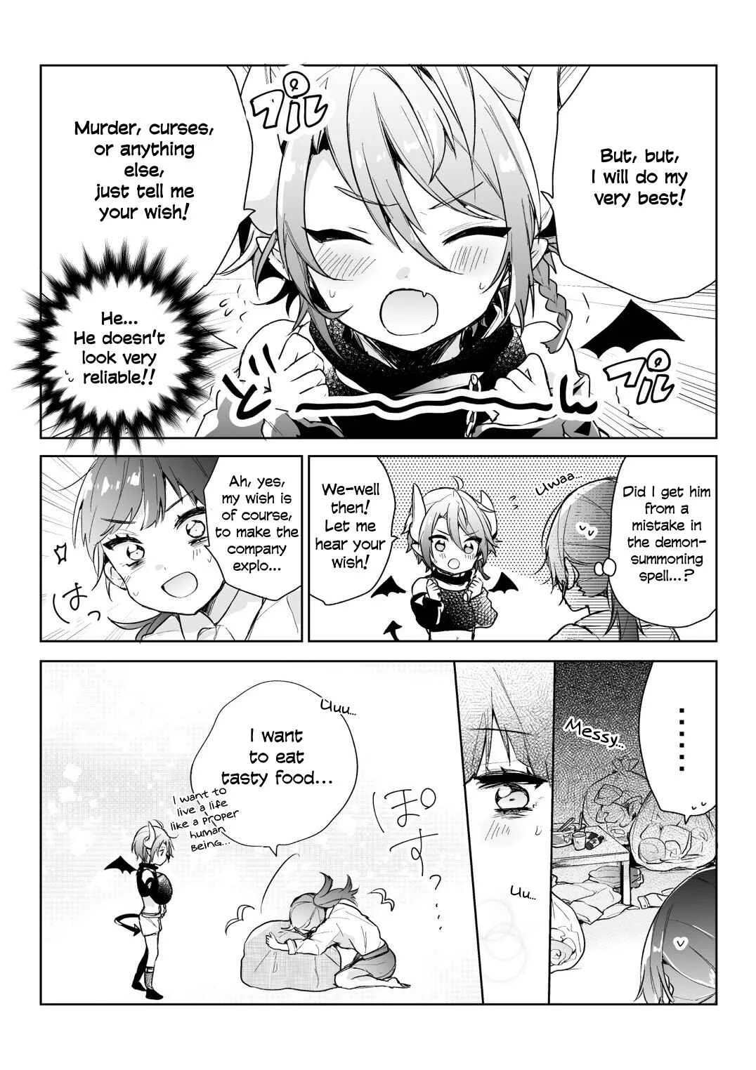 Shachiku OL to Akuma Shota Chapter 1: The corporate slave wanted to destroy her black company, so, she summoned a demon, but he turned out different than she expected - Page 4