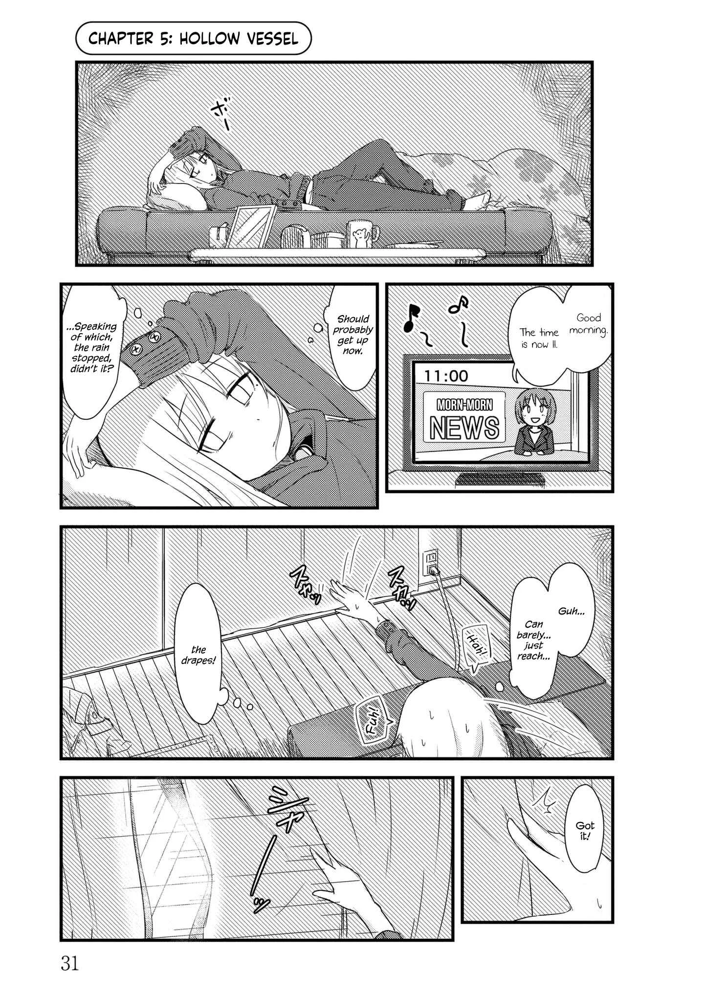 She Doesn't Know Why She Lives. Chapter 5: Hollow vessel - Page 1