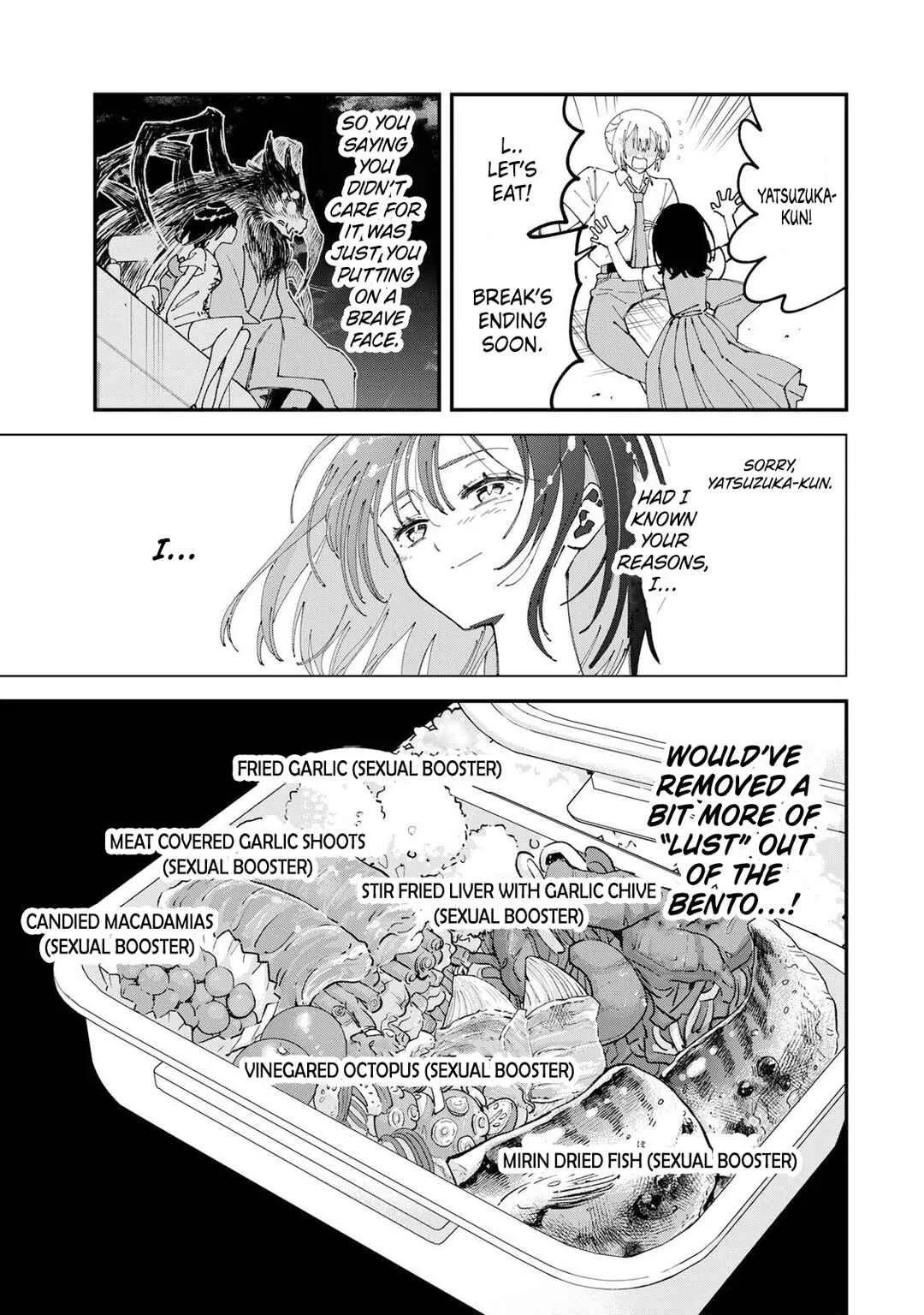 Shi ni Kake Shojo to Kumo Oji Chapter 3: The Monster Boyfriend and the Ultimate Maiden Work Bento Deluxe - Page 19
