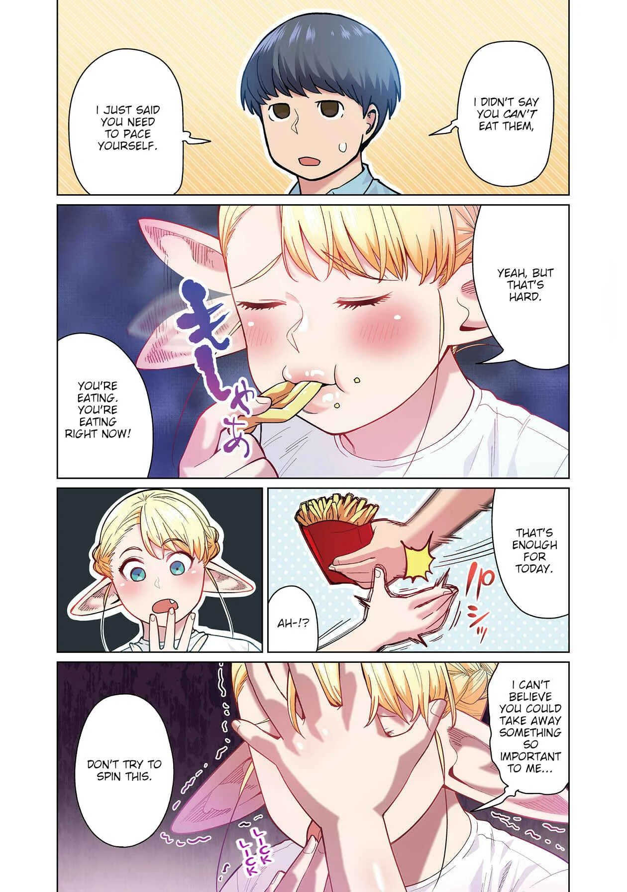 Shin Elf-san wa Yaserarenai. (Official Colored) Chapter 1: Elf Oil - Page 15