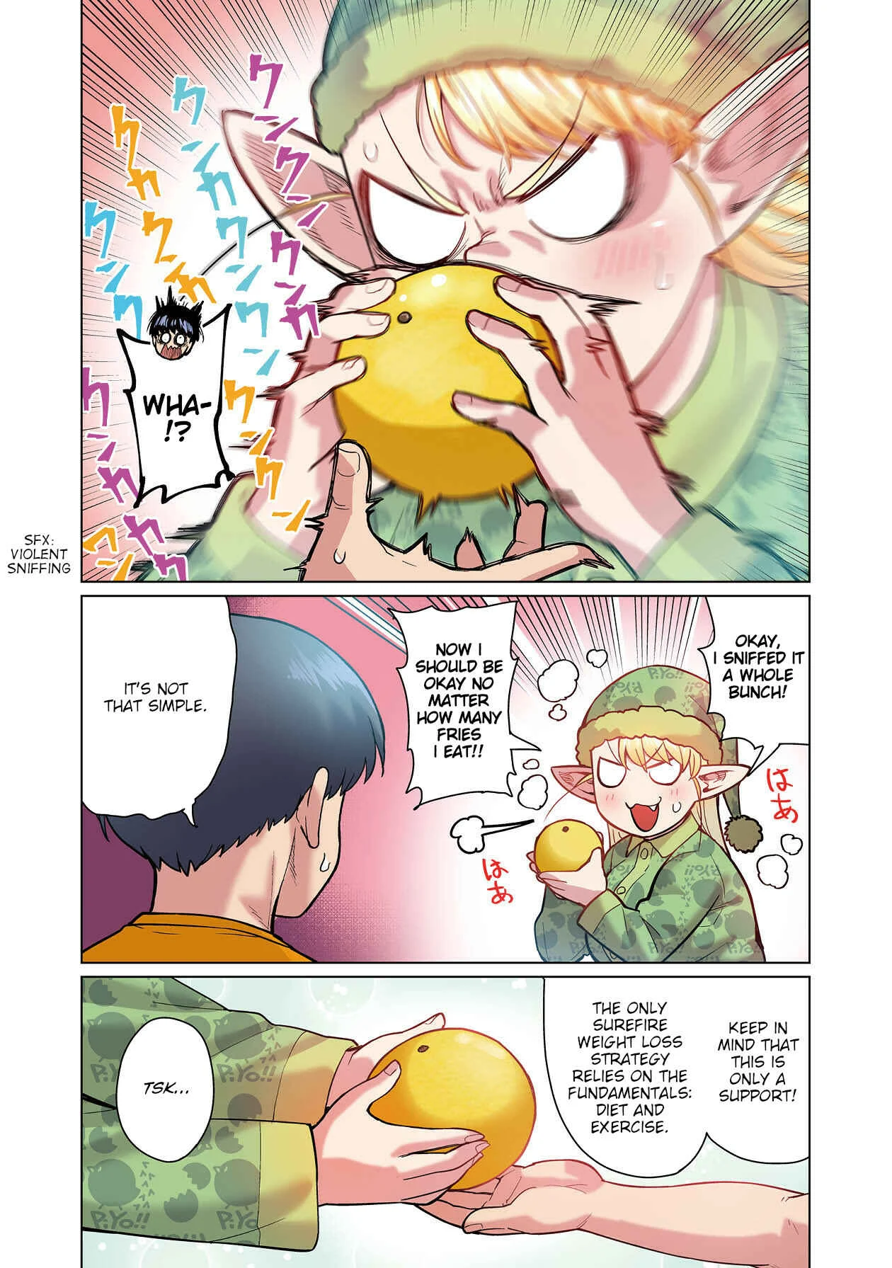 Shin Elf-san wa Yaserarenai. (Official Colored) Chapter 1: Elf Oil - Page 20
