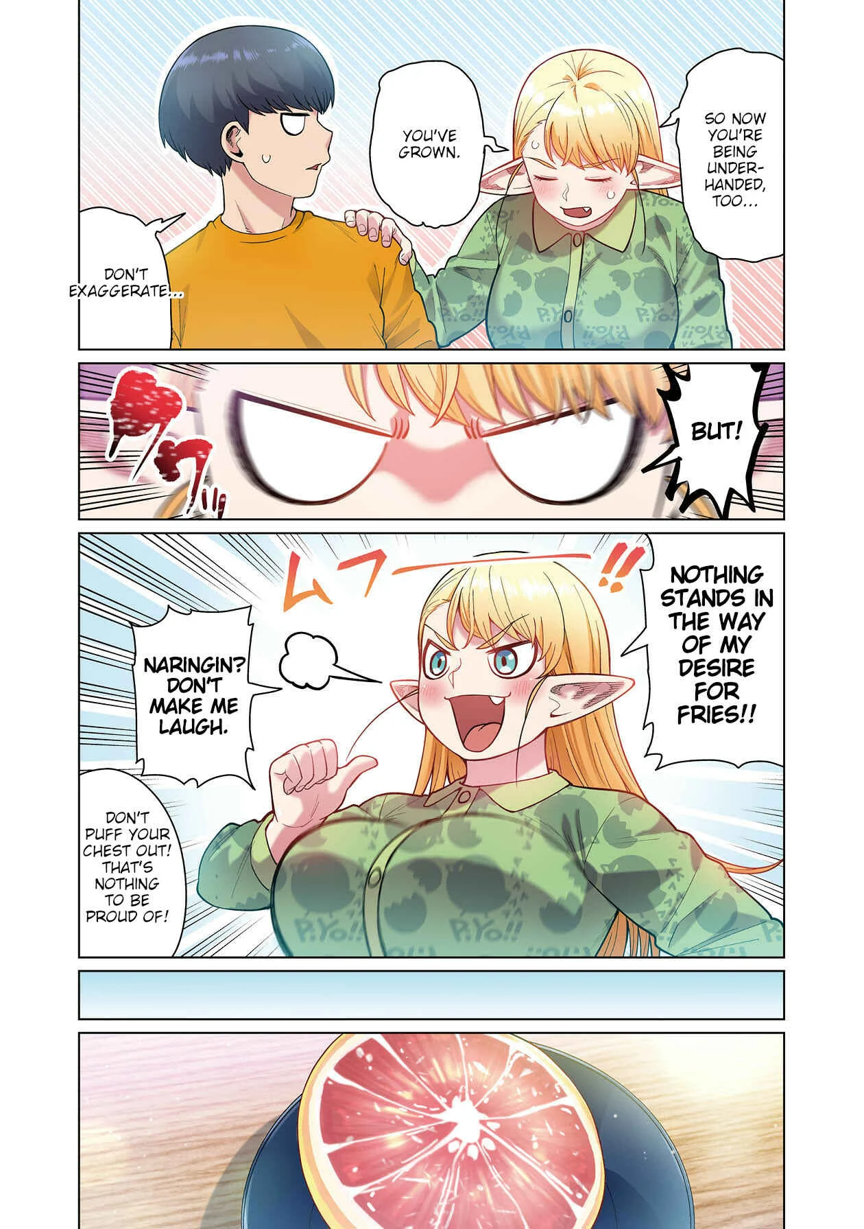 Shin Elf-san wa Yaserarenai. (Official Colored) Chapter 1: Elf Oil - Page 24