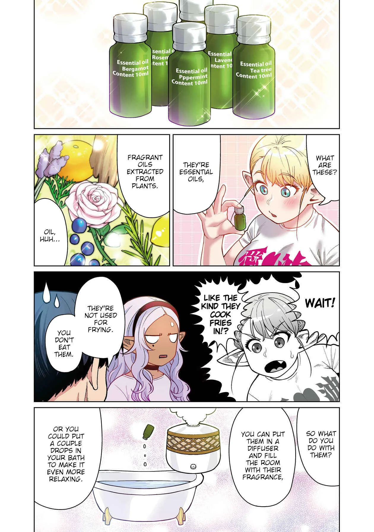 Shin Elf-san wa Yaserarenai. (Official Colored) Chapter 1: Elf Oil - Page 27