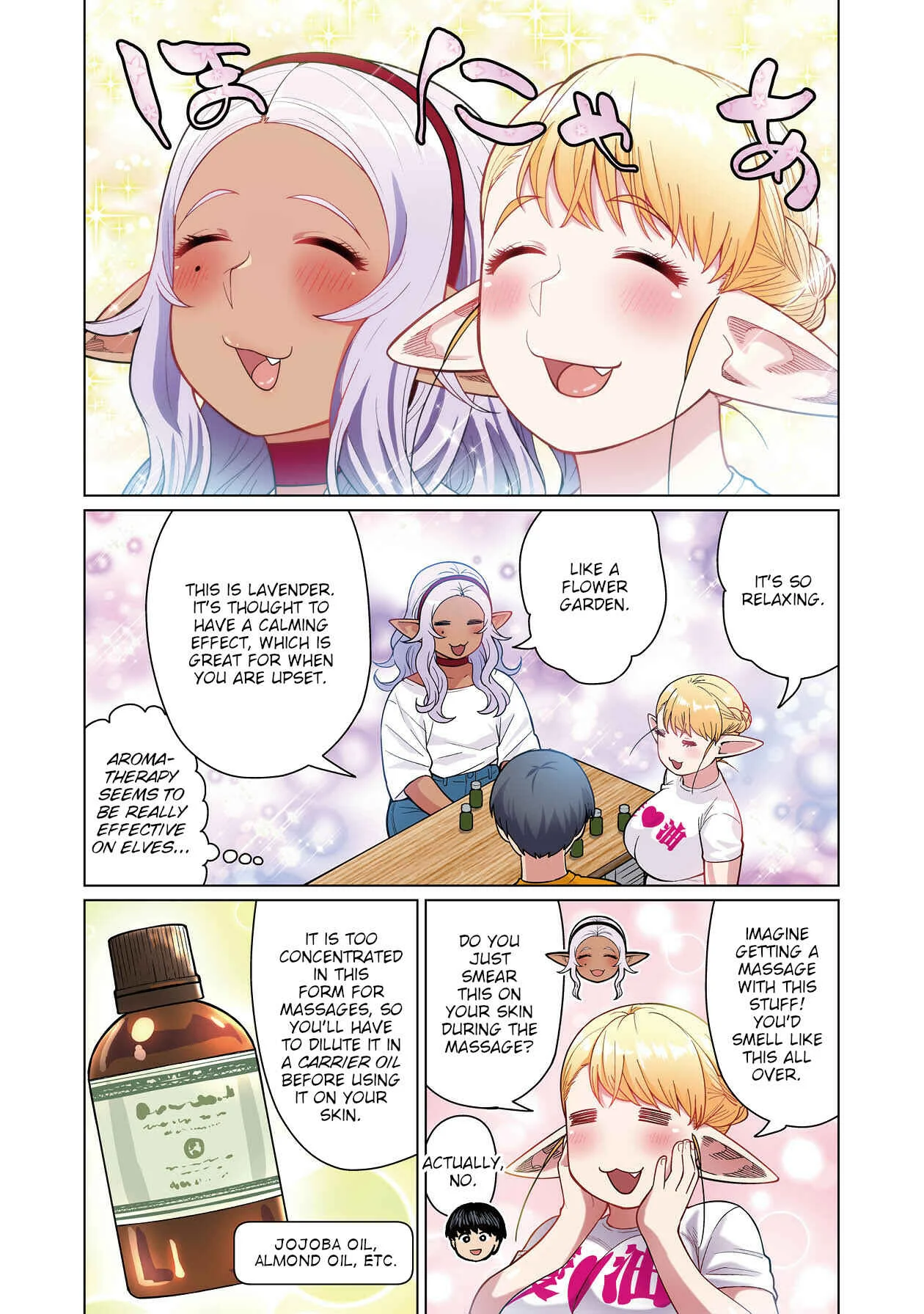 Shin Elf-san wa Yaserarenai. (Official Colored) Chapter 1: Elf Oil - Page 30