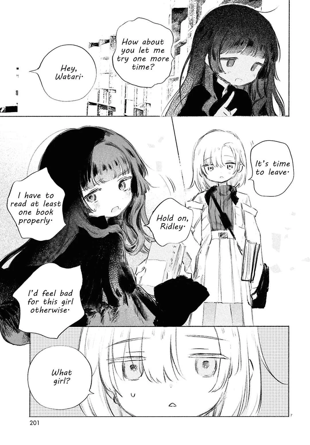 Shoujo Seikan Hyouryuuki Chapter 4: Planet of Books - Page 7