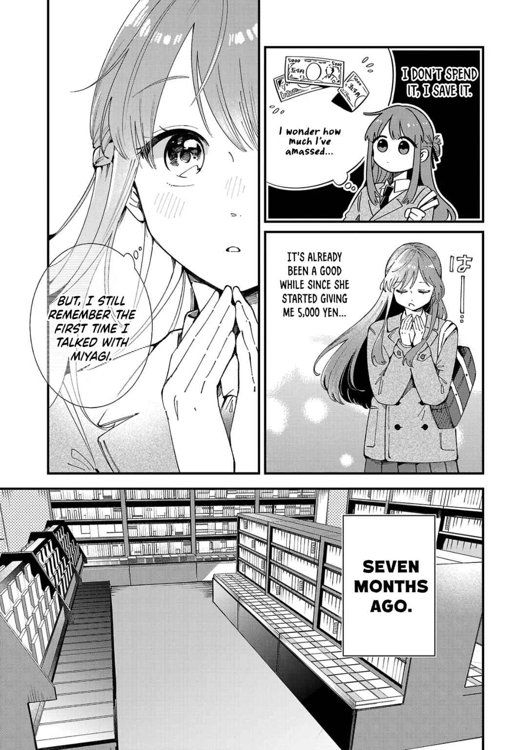 Shuu ni Ichido Classmate wo Kau Hanashi: Futari no Jikan, Iiwake no 5000-en Chapter 2: Miyagi Will Give Me 5,000 Yen Again Today (Part 1) - Page 3