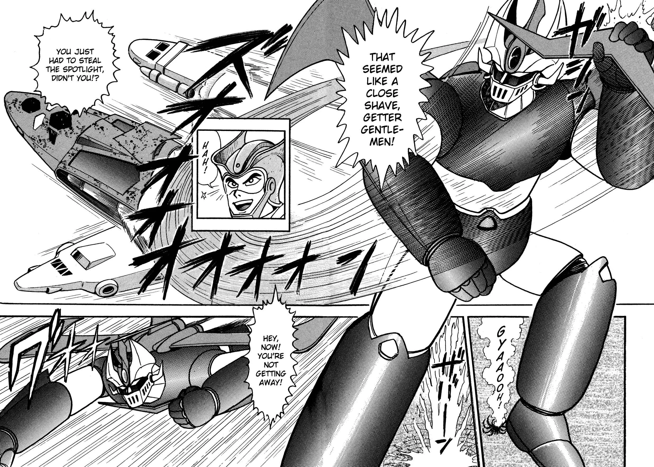 Super Robot Retsuden Chapter 3: Assault of the Meteorite Beast Crabgiron!! Getter In Crisis - Page 14