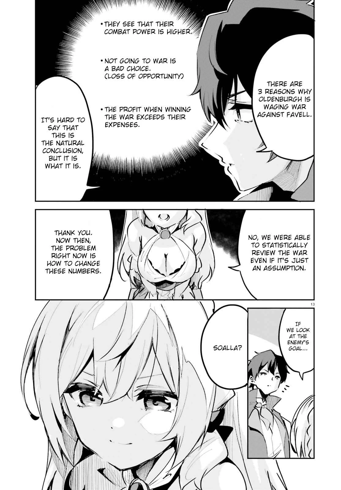 Suuji de Sukuu! Jyakushou Kokka Chapter 4.1 - Page 13
