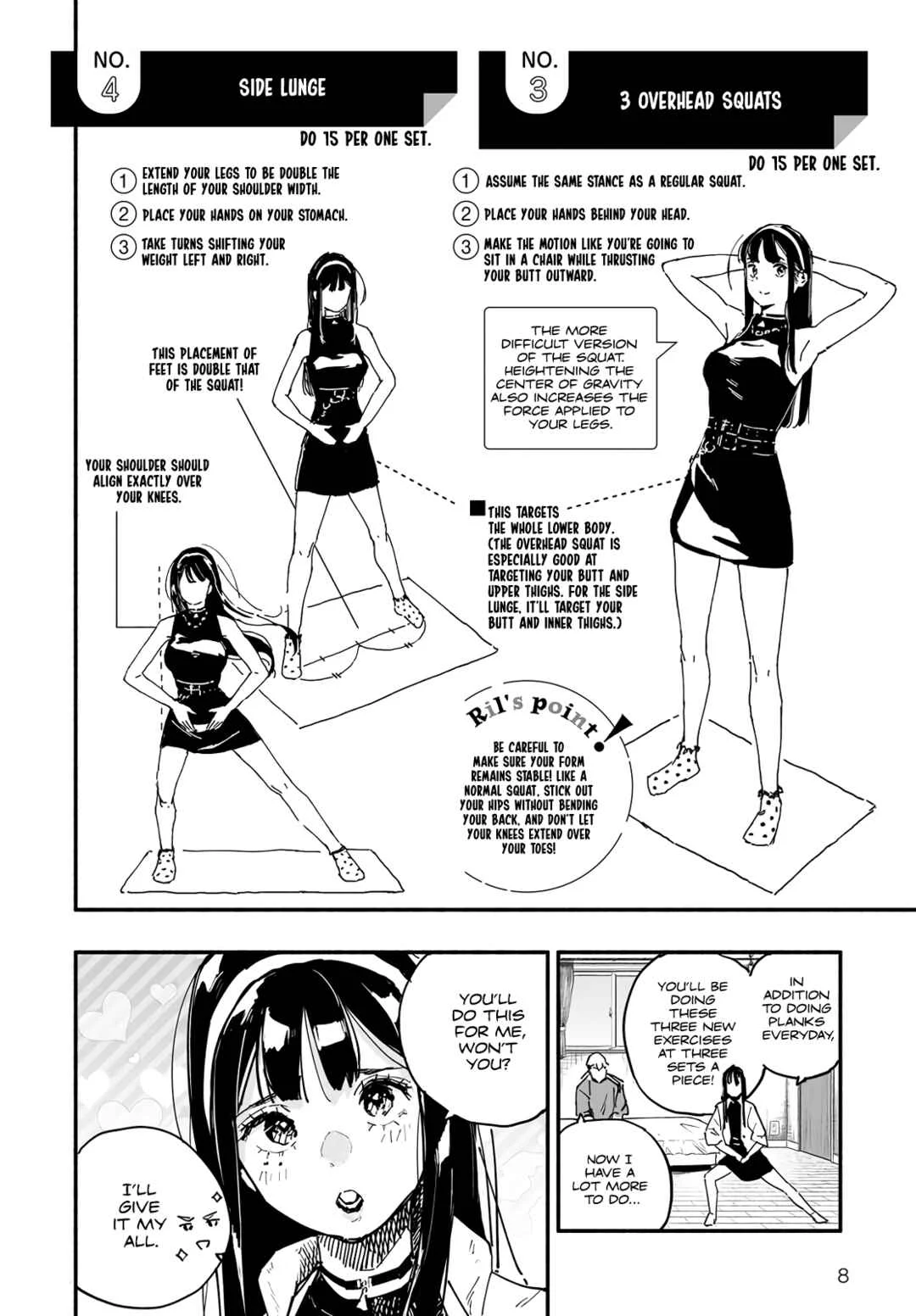 TakuTore! Chapter 2: Two Ways to Squat and the Side Lunge - Page 8