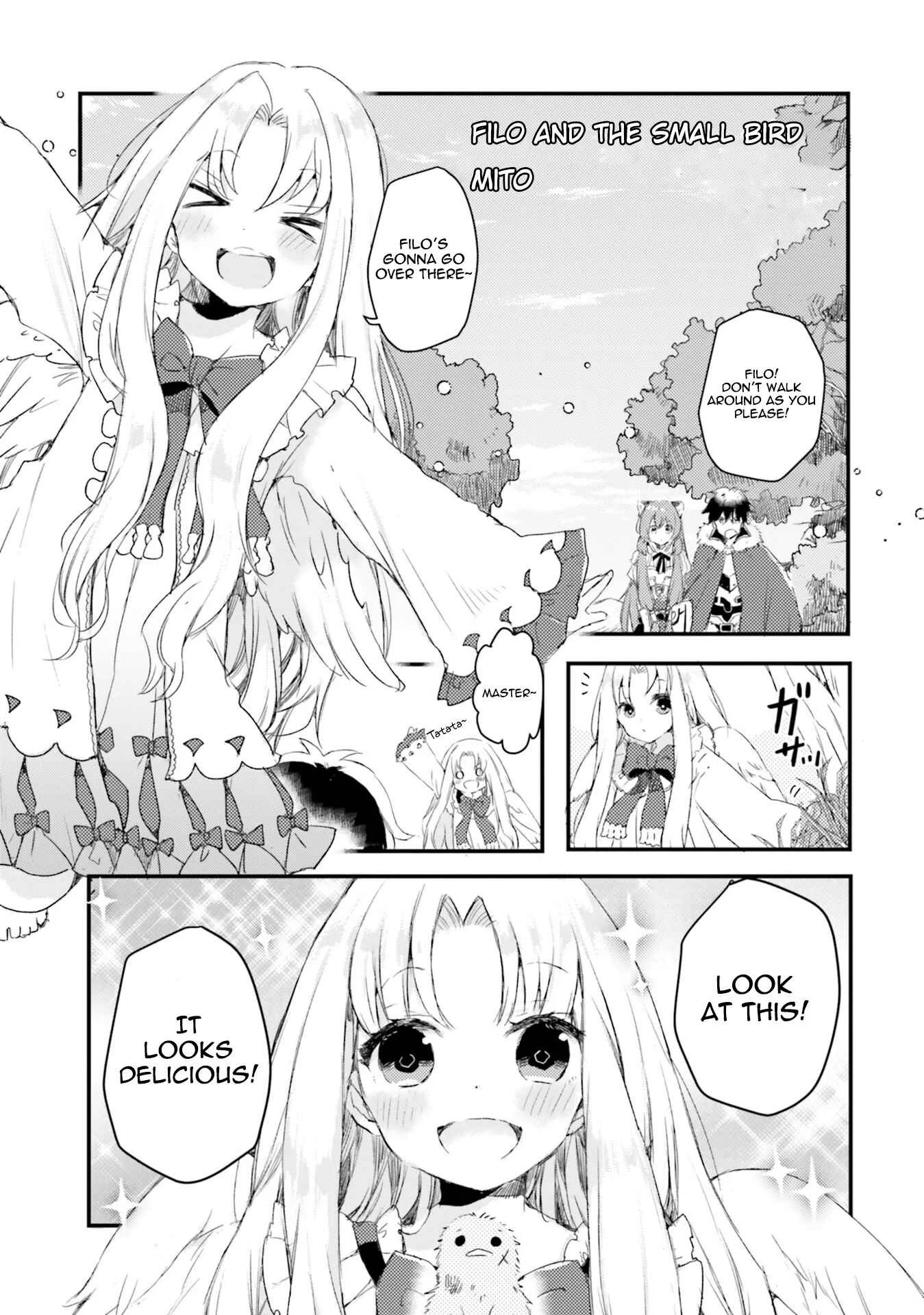 Tate no Yuusha no Nariagari Anthology Chapter 3: Filo and the Small Bird - Page 1