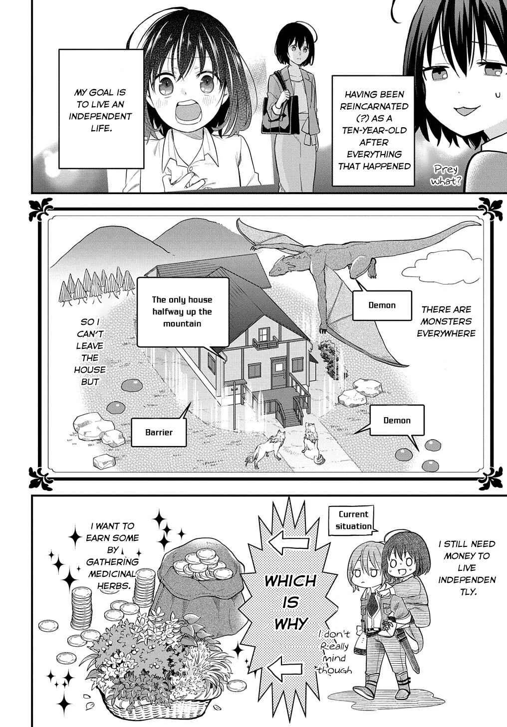 Tensei Shoujo wa Mazu Ippo kara Hajimetai ~Mamono ga Iru Toka Kiitenai!~ Chapter 2: I've begun my training. - Page 3