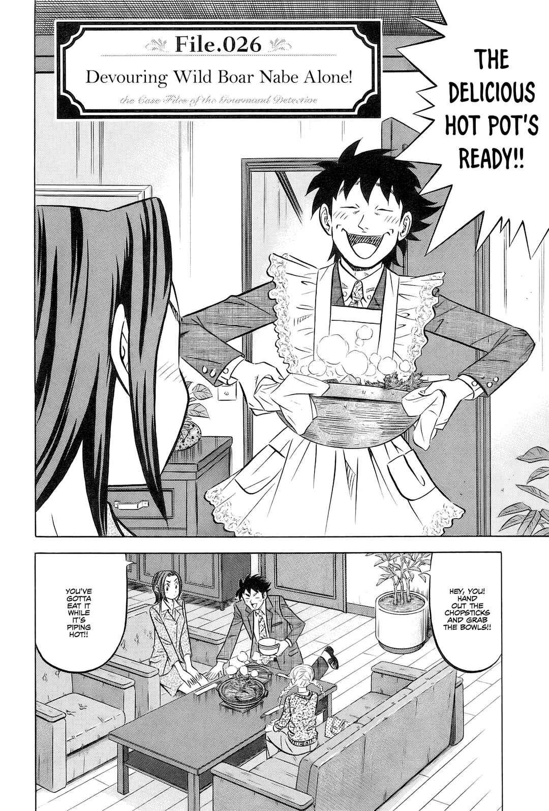 The Case Files of the Gourmand Detective Chapter 26: Devouring Wild Boar Nabe Alone! - Page 1