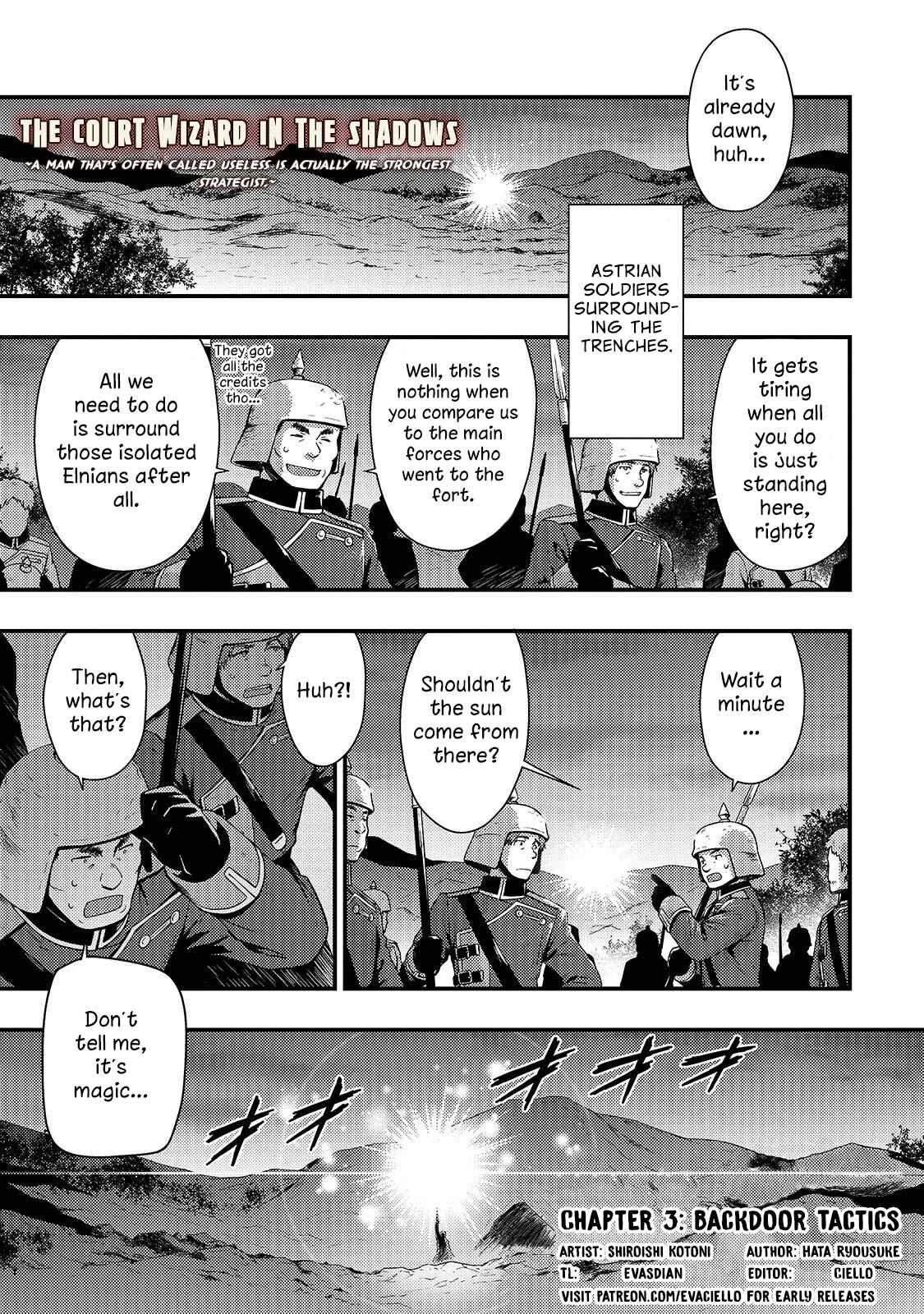 The Court Wizard in the Shadows Chapter 3: Backdoor Tactics - Page 1