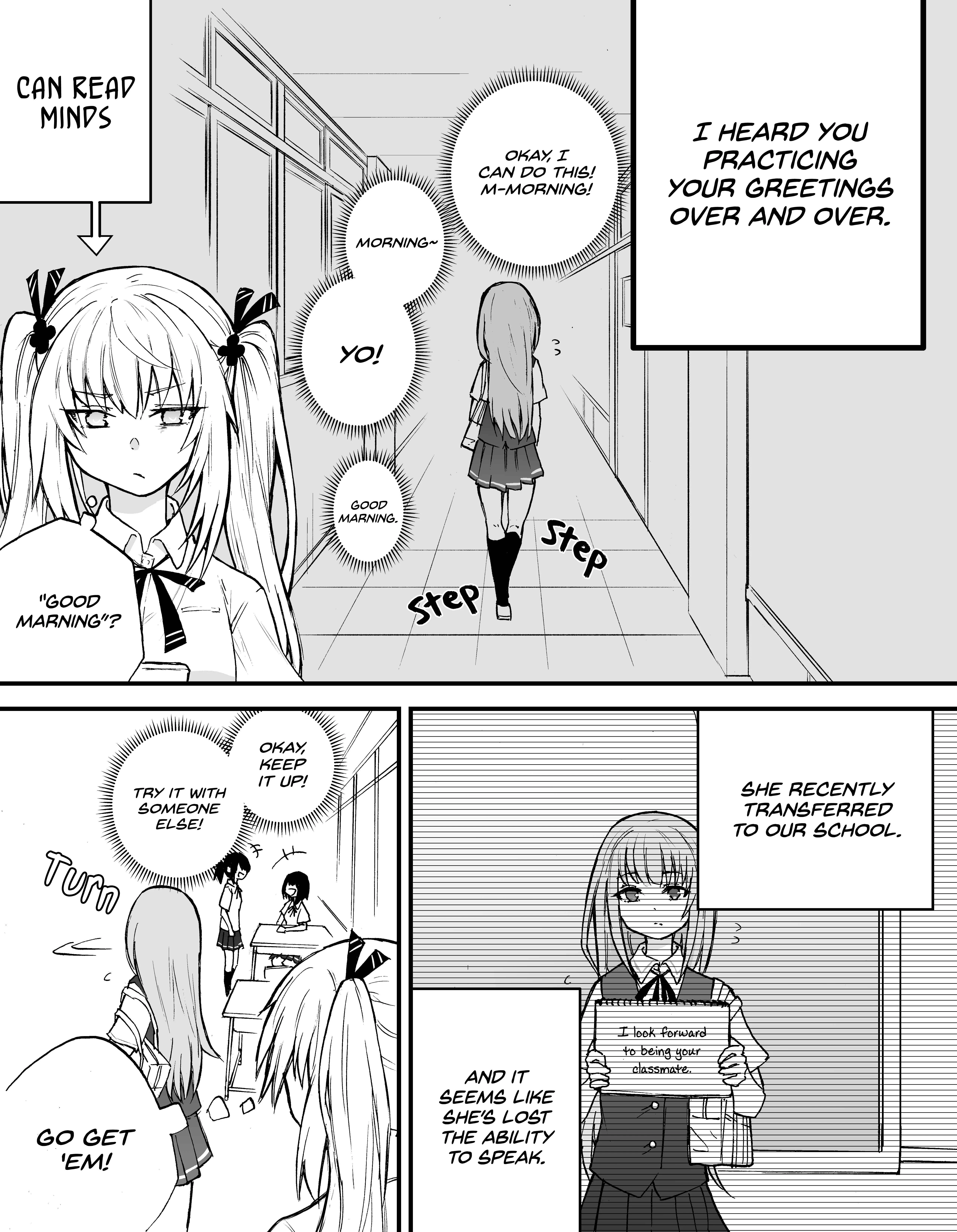 The Mute Girl and Her New Friend (Webcomic) Chapter 2: Greetings - Page 2