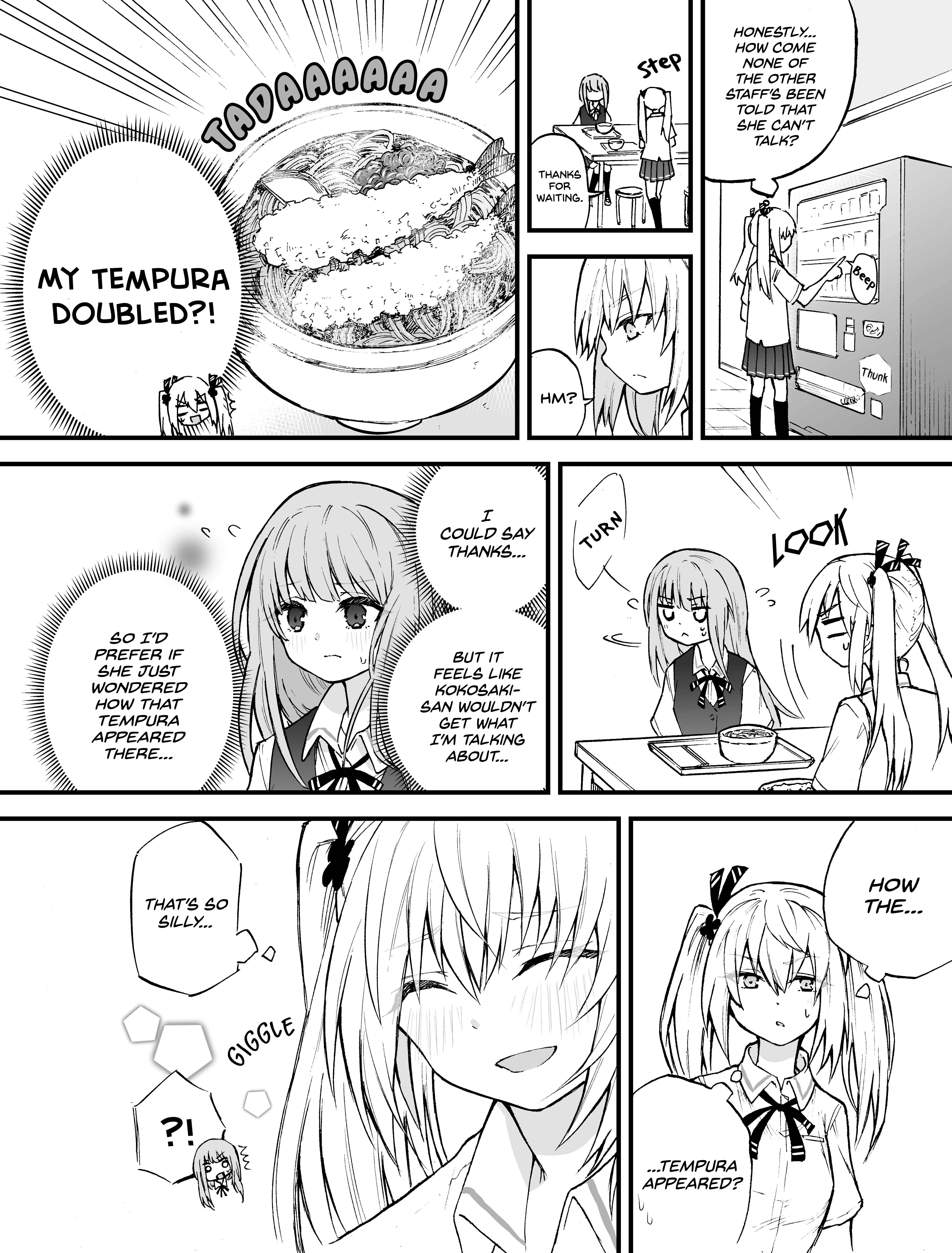 The Mute Girl and Her New Friend (Webcomic) Chapter 3: Cafeteria - Page 4