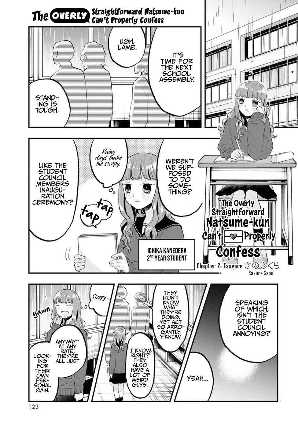 The Overly Straightforward Natsume-kun Can't Properly Confess Chapter 2: Essence - Page 1