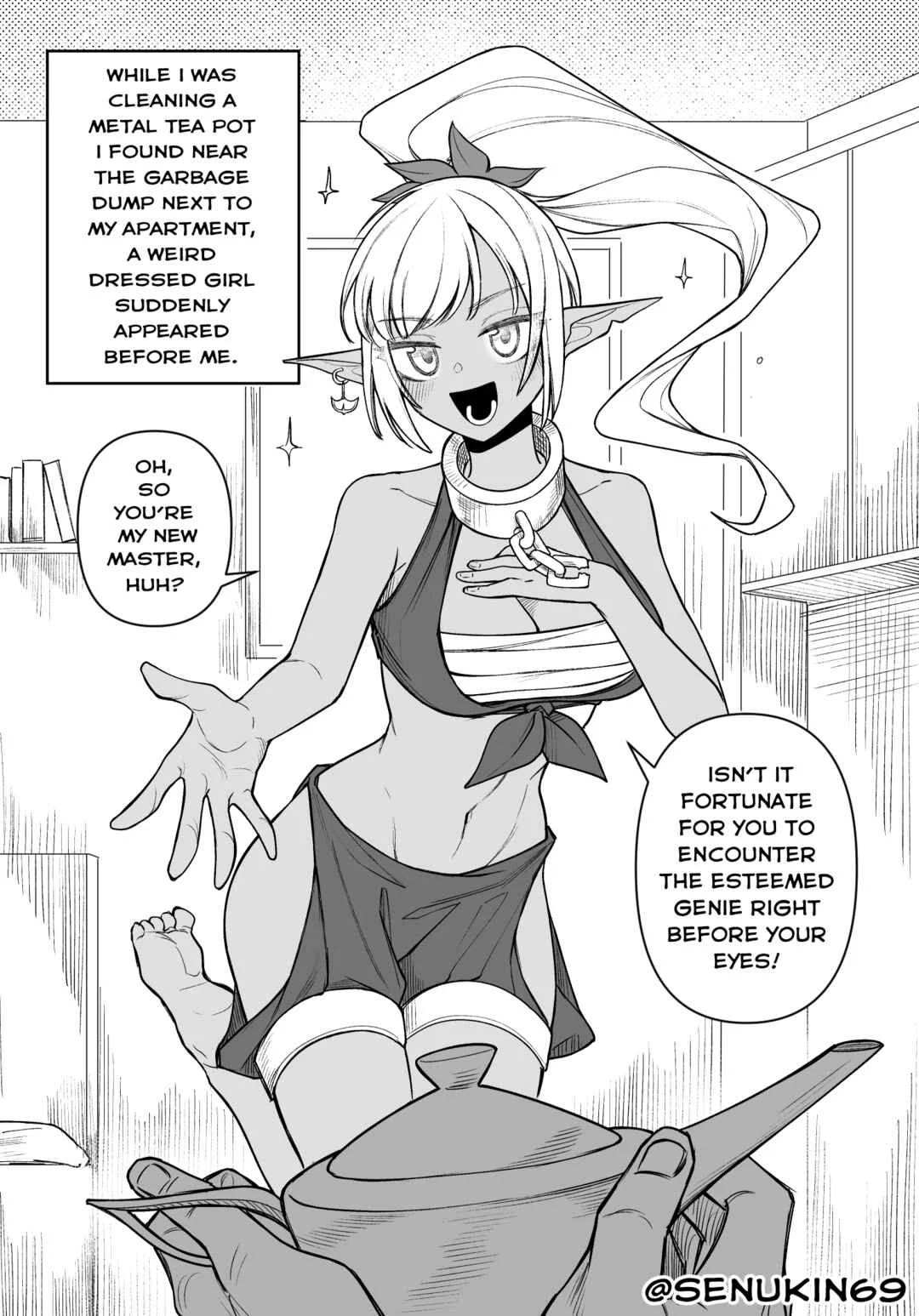 The Useless Genie and her Intrusive-thought Master Chapter 1: The Useless Genie - Page 1