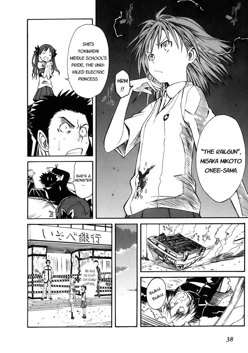 Toaru Majutsu no Index Gaiden: Toaru Kagaku no Railgun Chapter 1: July 16th - Page 40