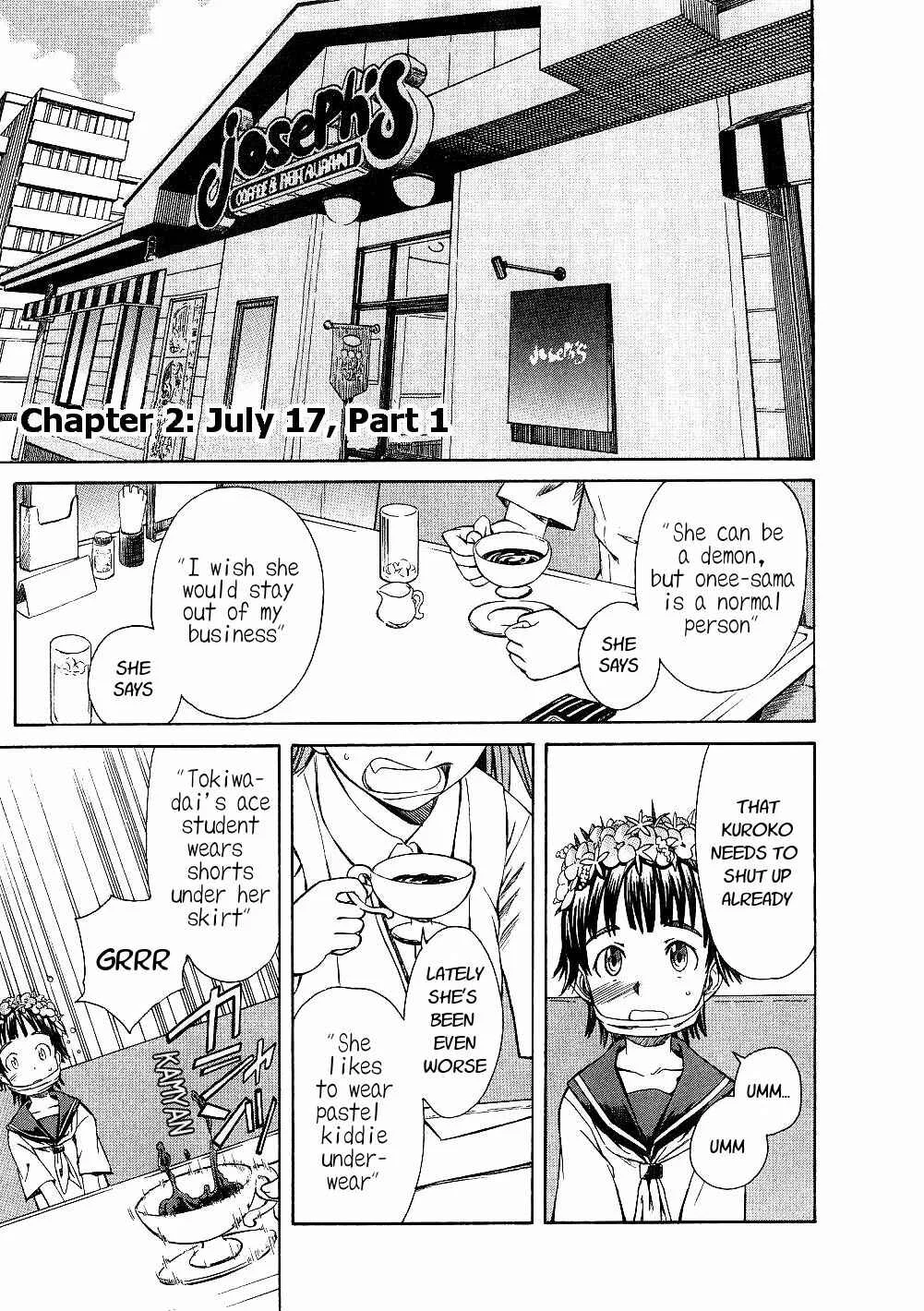 Toaru Majutsu no Index Gaiden: Toaru Kagaku no Railgun Chapter 2: July 17th, Part 1 - Page 1