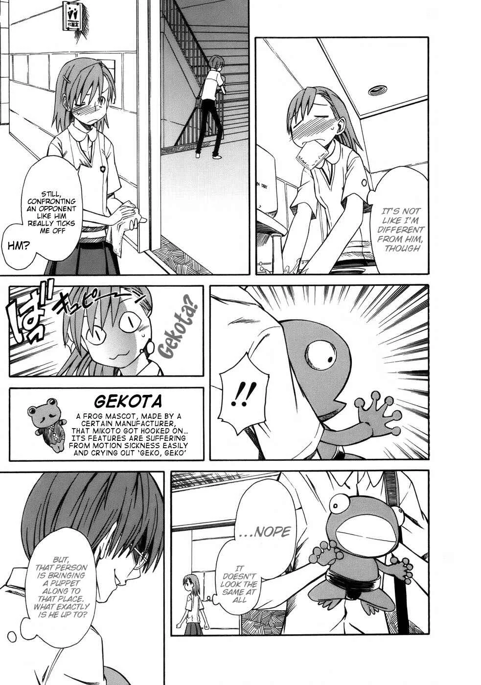 Toaru Majutsu no Index Gaiden: Toaru Kagaku no Railgun Chapter 5: July 18th, Part 2 - Page 9