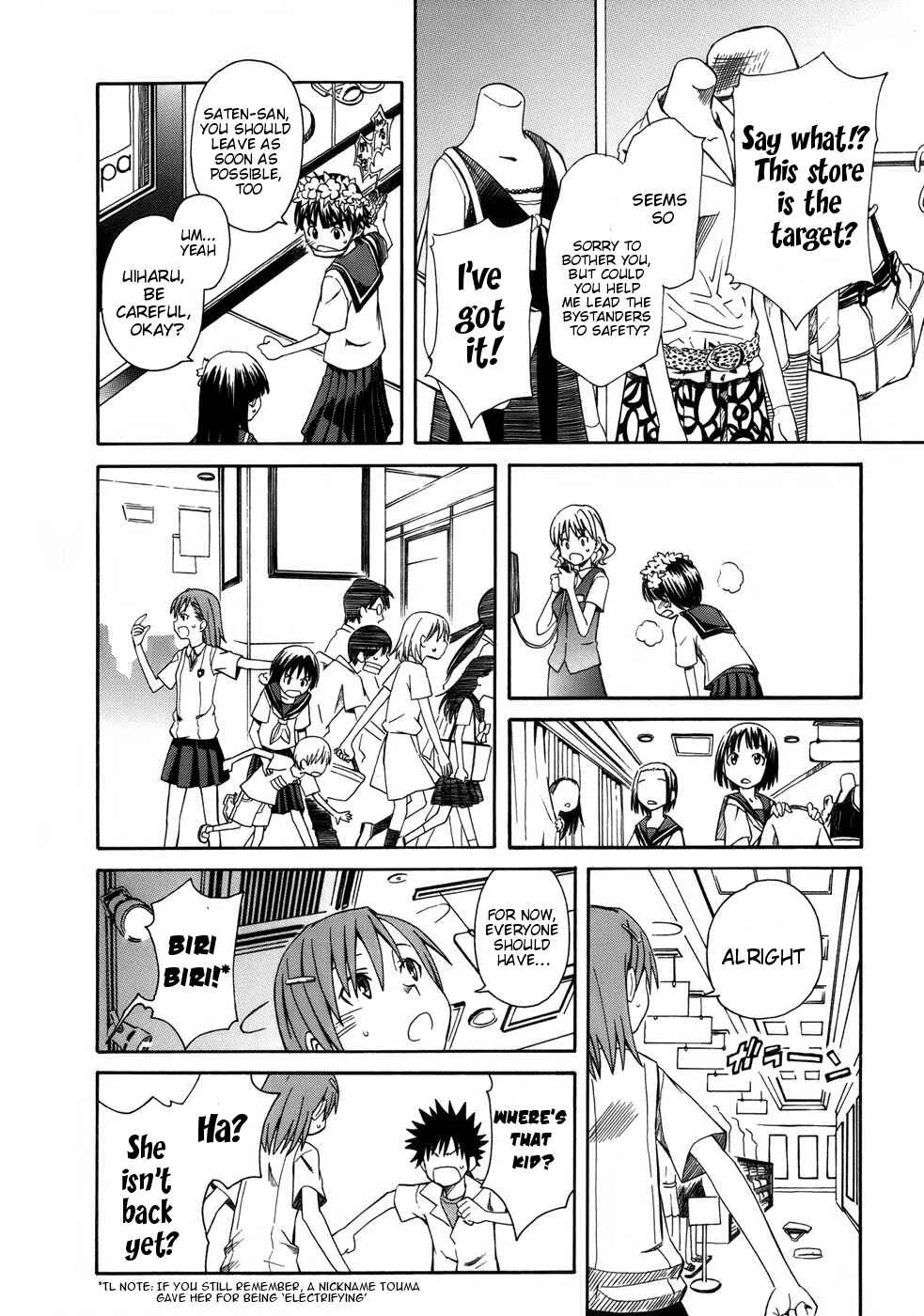 Toaru Majutsu no Index Gaiden: Toaru Kagaku no Railgun Chapter 5: July 18th, Part 2 - Page 12