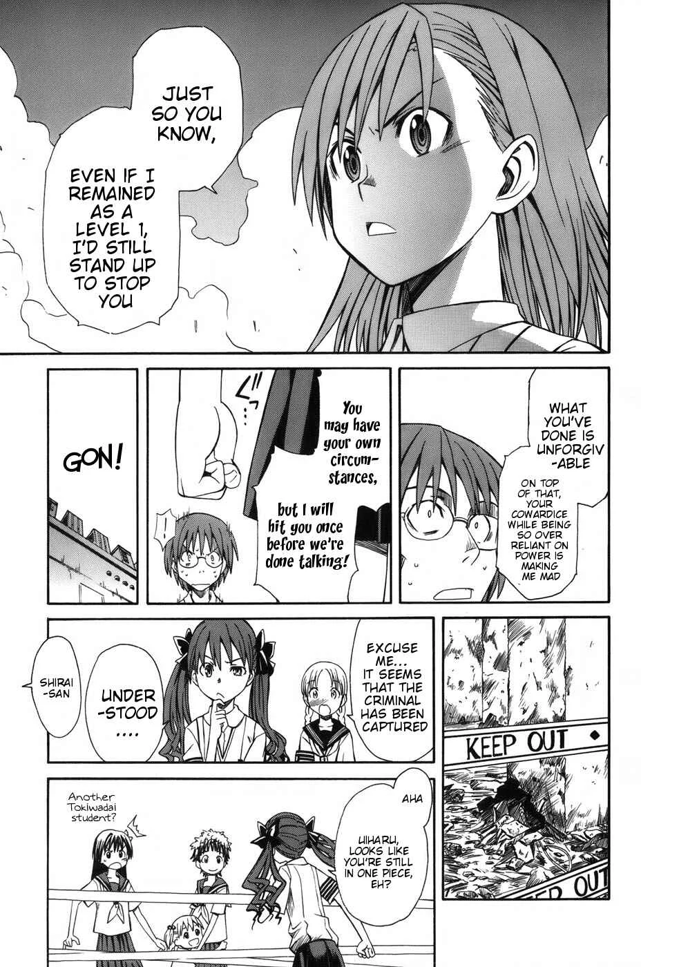 Toaru Majutsu no Index Gaiden: Toaru Kagaku no Railgun Chapter 5: July 18th, Part 2 - Page 23