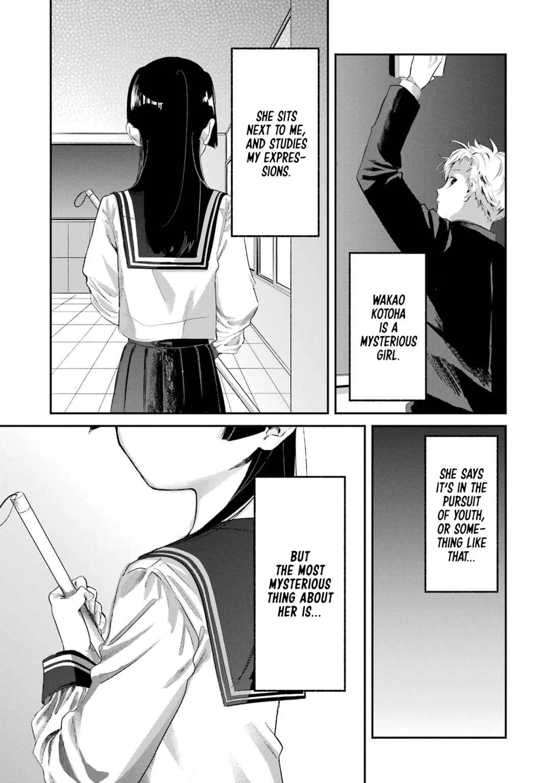 Tonari no Wakao-san wa Miesou de Mienai Chapter 4: Youth is cleaning? - Page 1