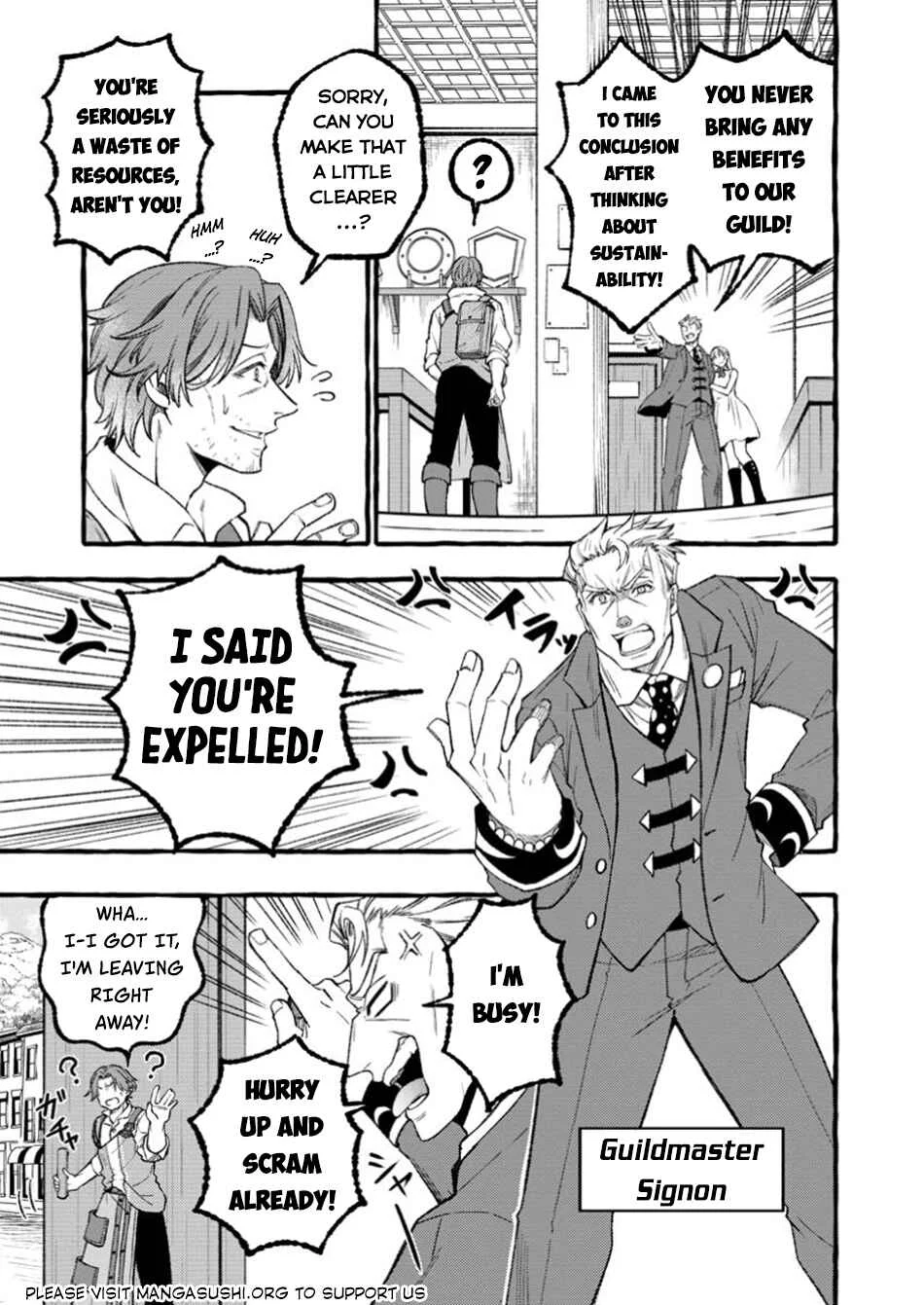 Tsuihou Sareta Ossan Kajishi, Nazeka Densetsu no Daimyouko ni Naru ~Mukashi Omocha no Buki o Tsukutteageta Kodomotachi ga Zenin Eiyuu ni Natteita~ Chapter 1 - Page 5