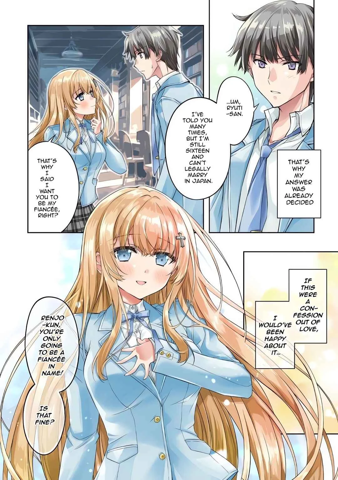 Tsundere Hokuou Bishoujo no Classmate ga, Kon'yakusha ni natta Totan ni Dere Ippentou ni Natteshimatta Ken ni tsuite Chapter 1: I Want You to Be My Fiancée! - Page 4