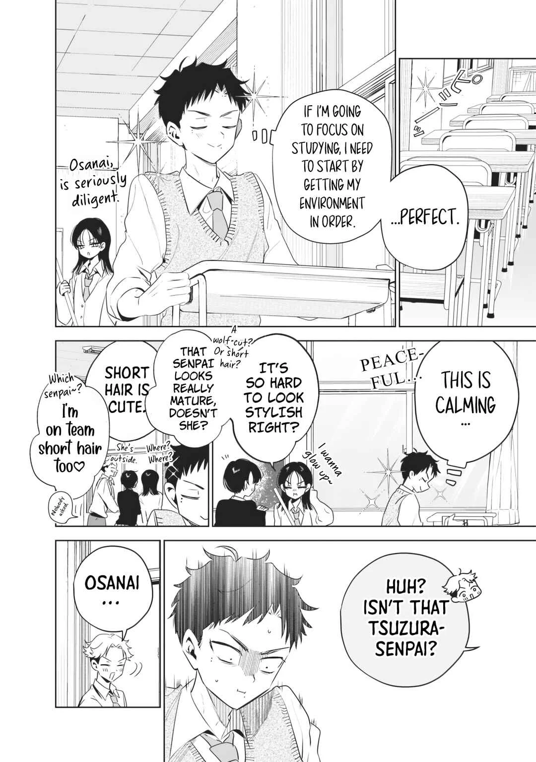 Tsuzura-senpai wa Motokano dakara Chapter 4: My Ex and Her Hairstyle - Page 2