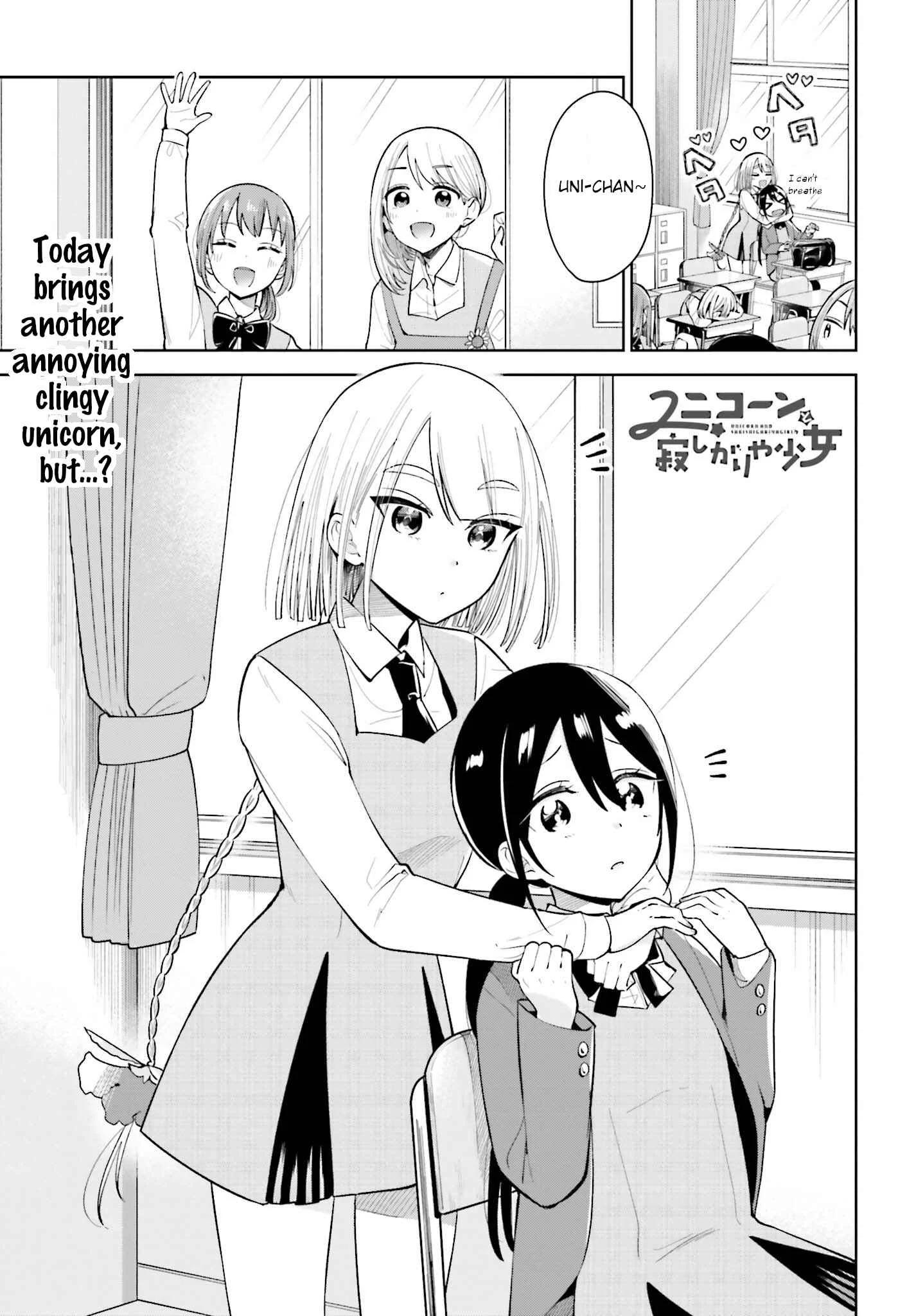 Unicorn to Sabishi-gari ya Shoujo Chapter 3.1: Am I The Only One You're Not Okay With? Part 1 - Page 1