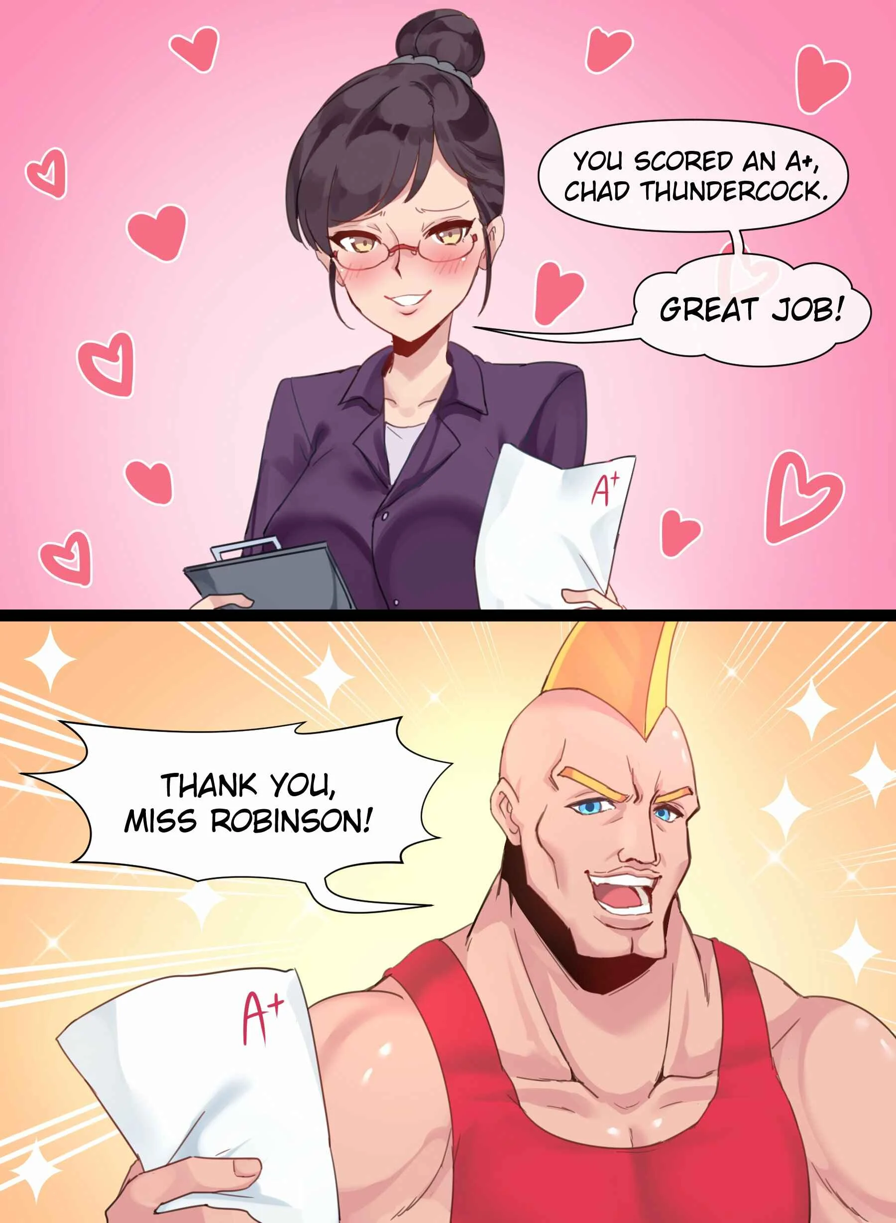 Virgin vs. Chad Chapter 2: Chad vs. Teacher! - Page 1