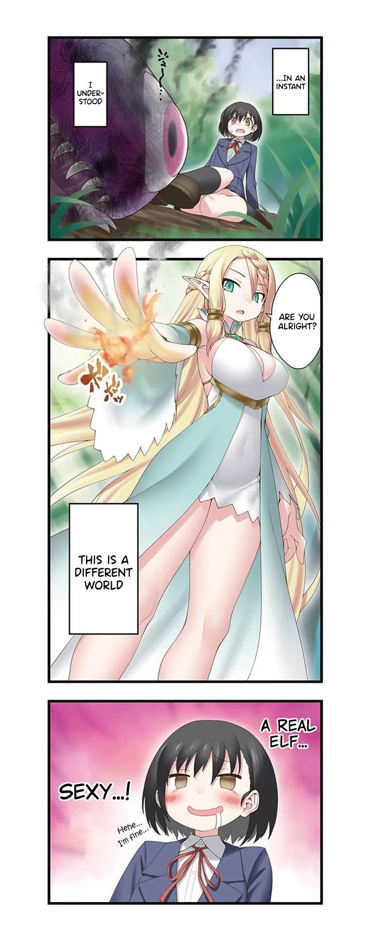Watashi, Isekai de Dorei ni Sarechaimashita (Naki) Shikamo Goshujin-sama wa Seikaku no Warui Elf no Joou-sama! (demo Chou Bijin ← Koko Daiji) Munou Sugite Nonoshiraremakuru kedo Douryou no Orc ga Iyashi-kei dashi Sato no Elf wa Kawaiishi Kekkou Tanoshinderu Watashi desu. Chapter 1 - Page 1